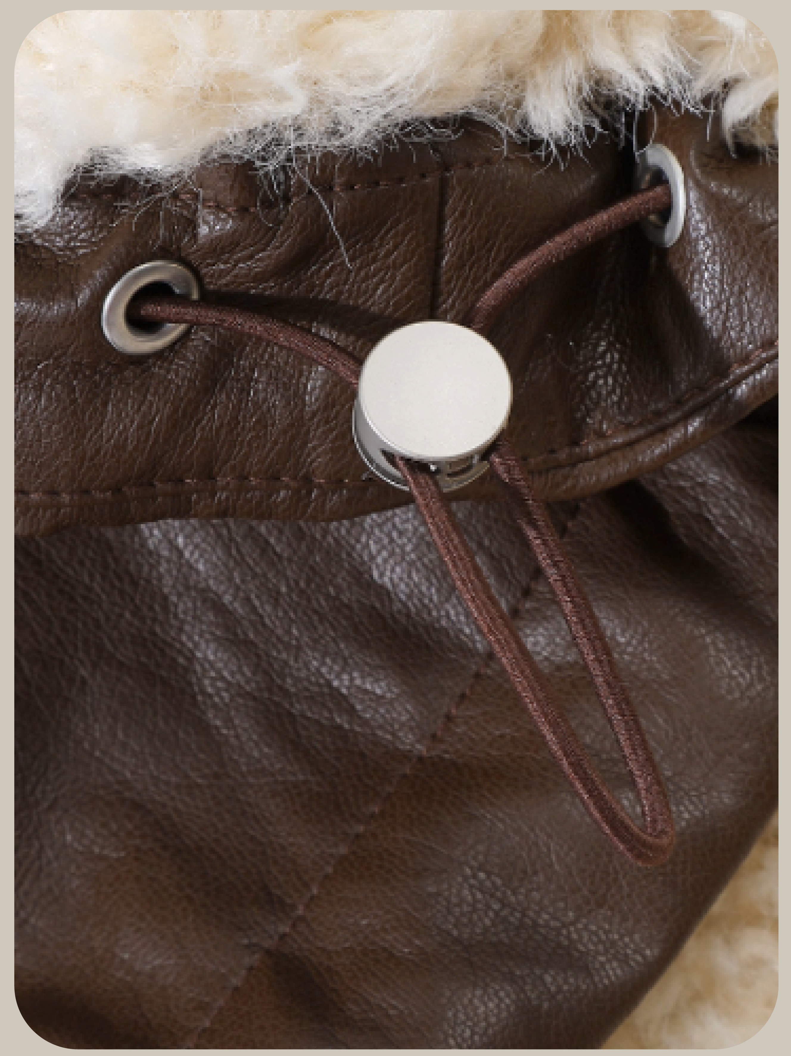 Leather Fluffy Fur Jacket/ふわふわレザーファージャケット