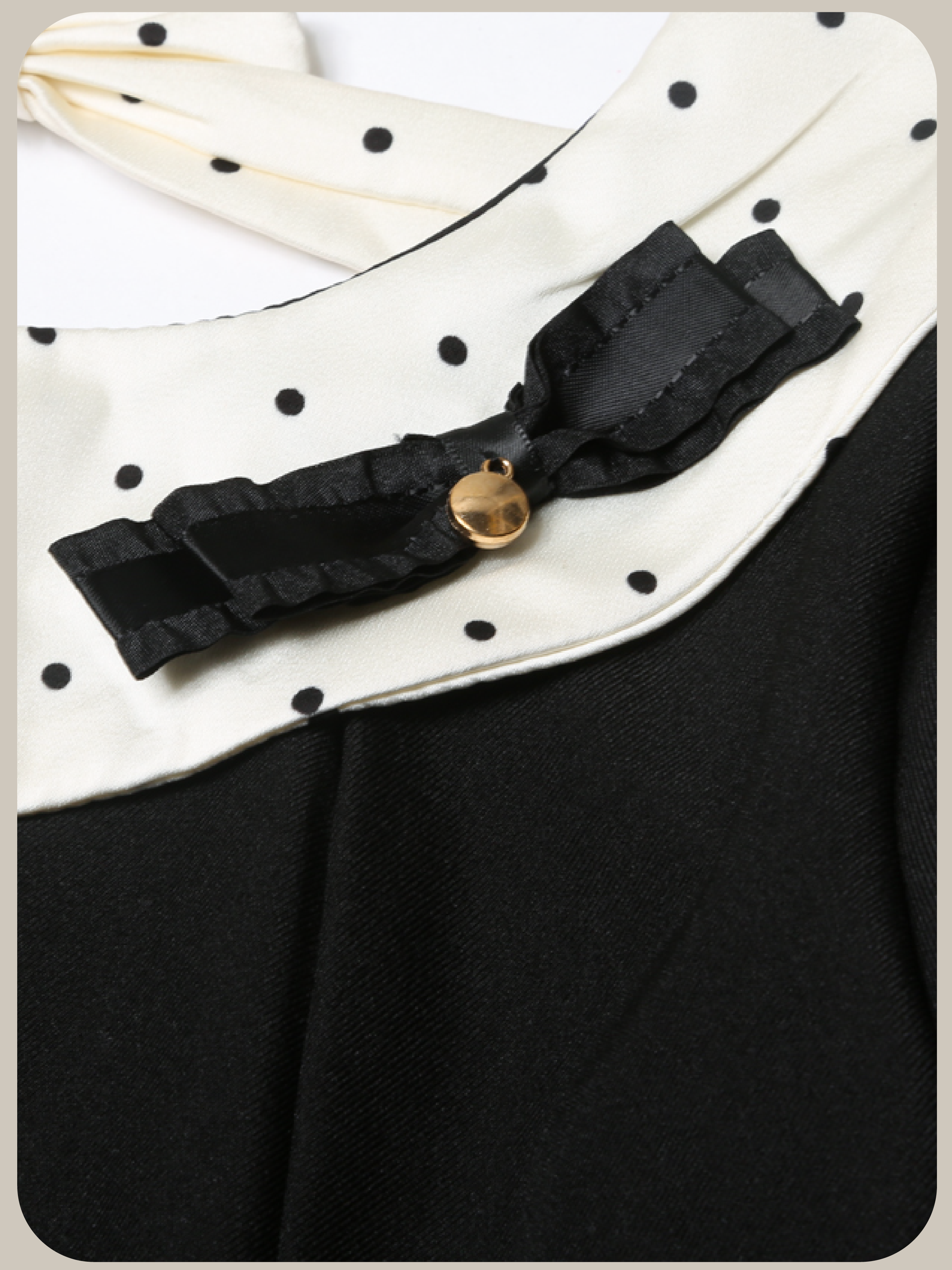 Dot Collar Sweet One Piece/ドットカラースイートワンピース