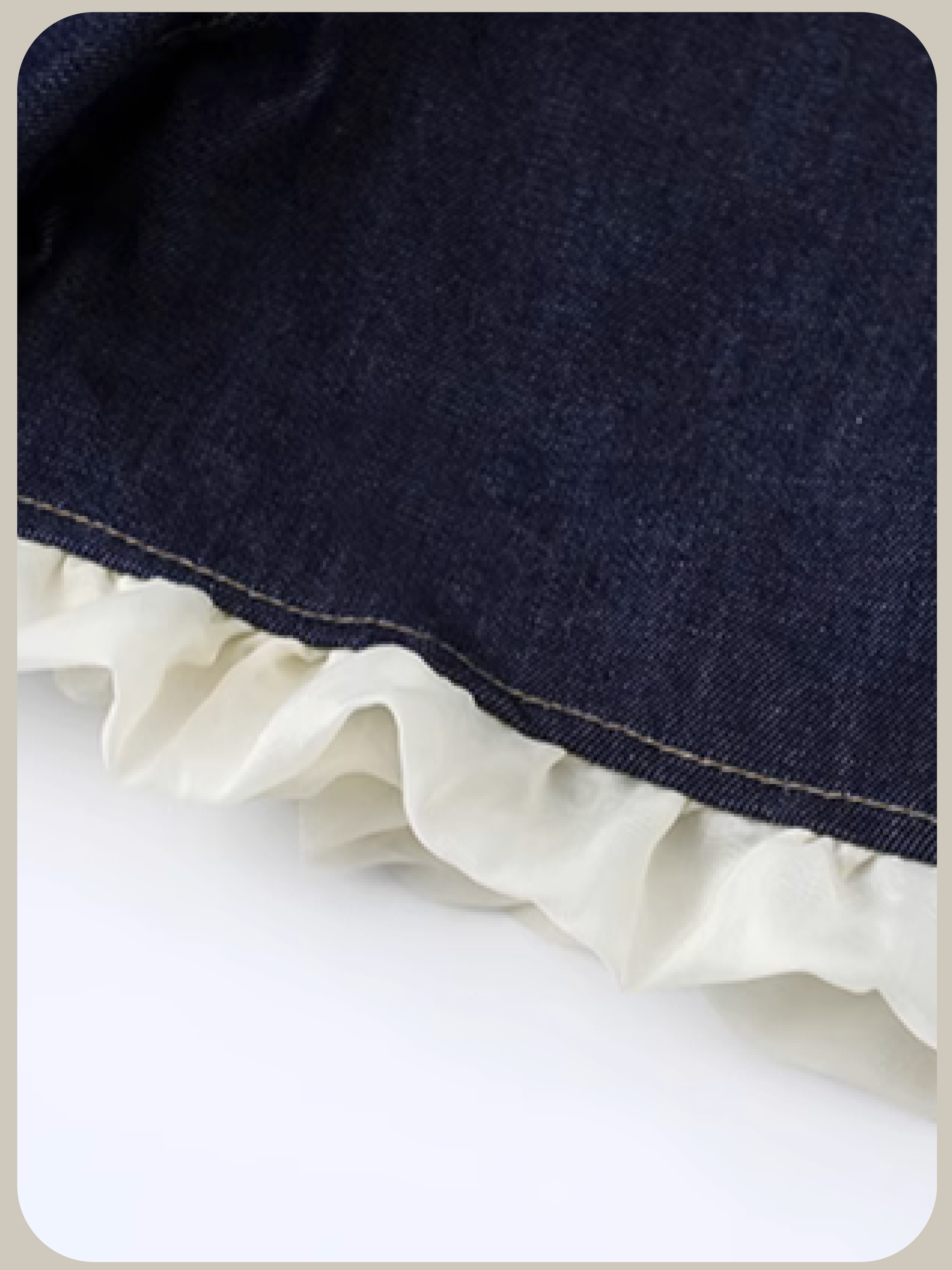 Frill Piping Denim One Piece/フリルパイピングデニムワンピース