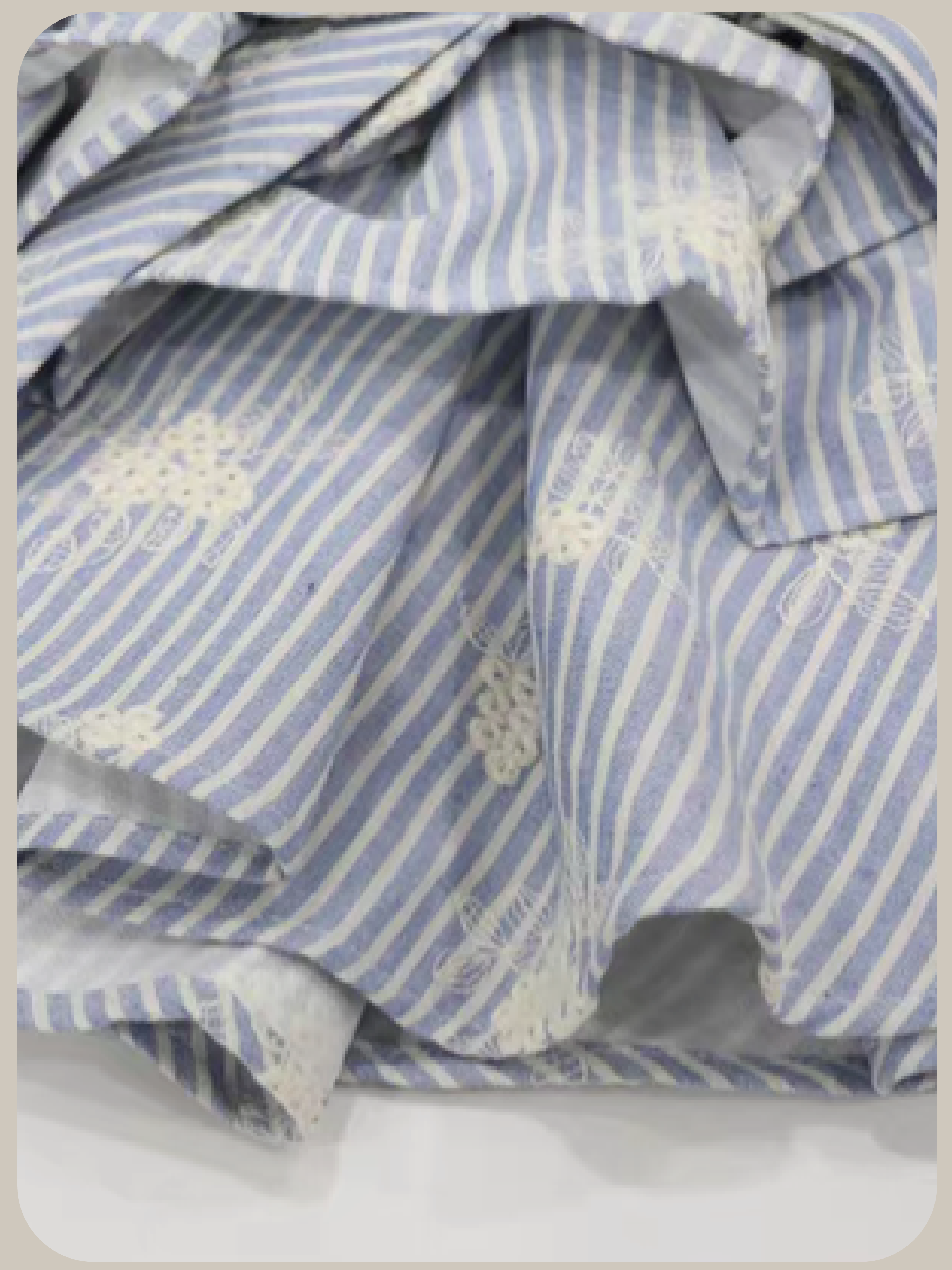 Waist Ribbon Lace Collar Floral Stripe Dress/ウエストリボンレース襟花柄ストライプワンピース