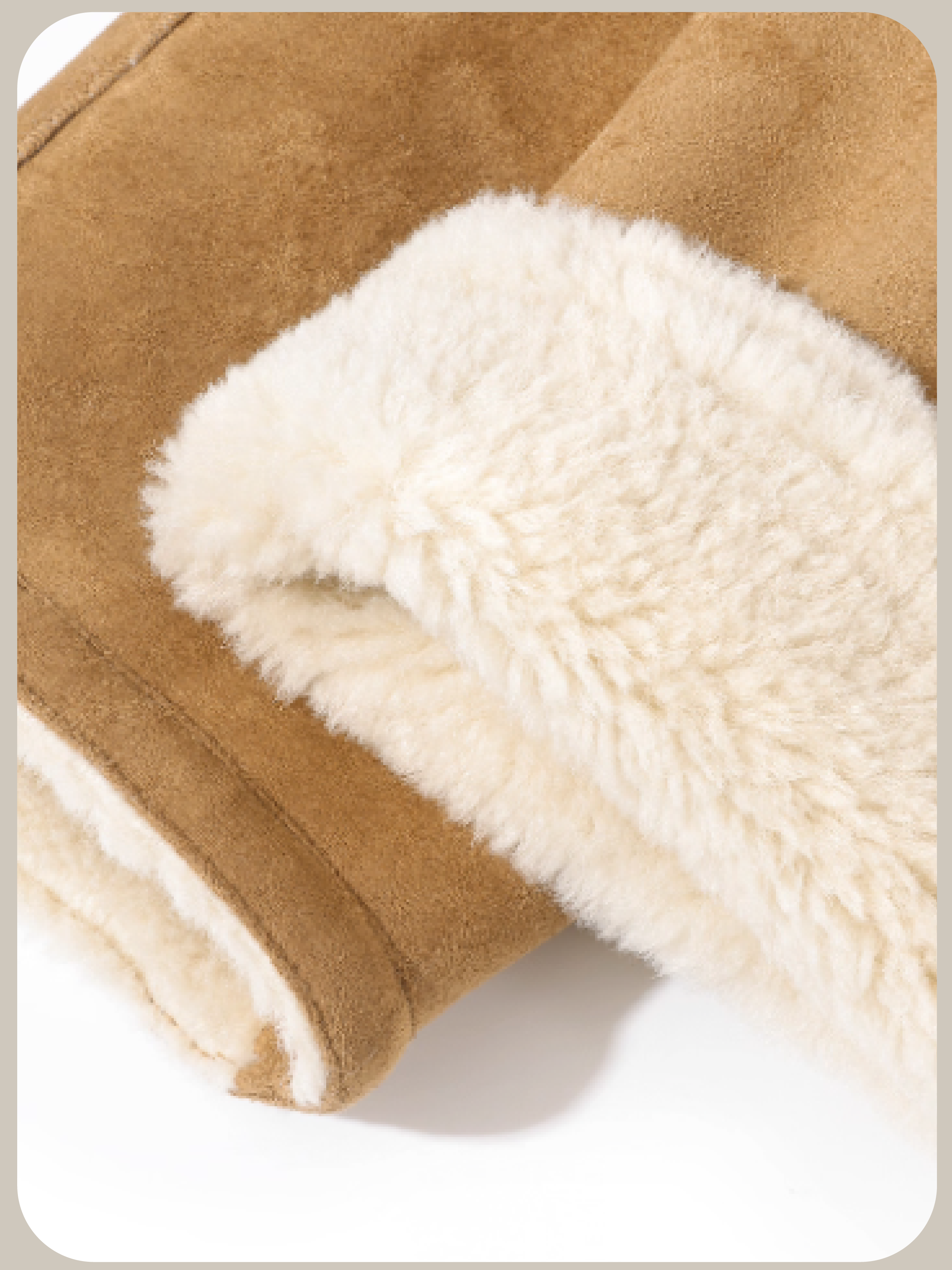 Cropped Mouton Jacket With Mini Bag/ミニバッグ付きクロップドムートンジャケット