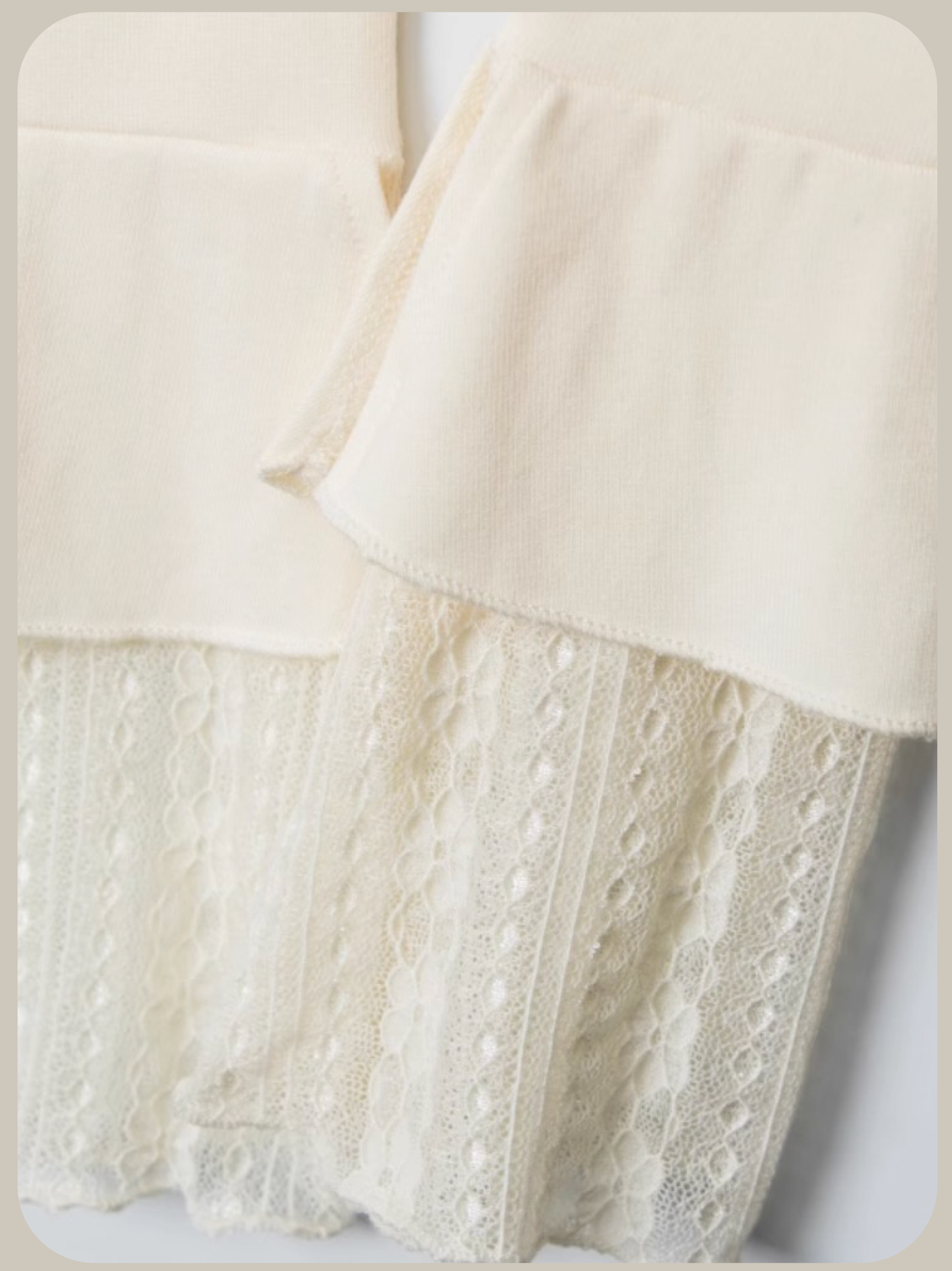 Asymmetry Lace Docking Top/アシンメトリーレースドッキングトップ