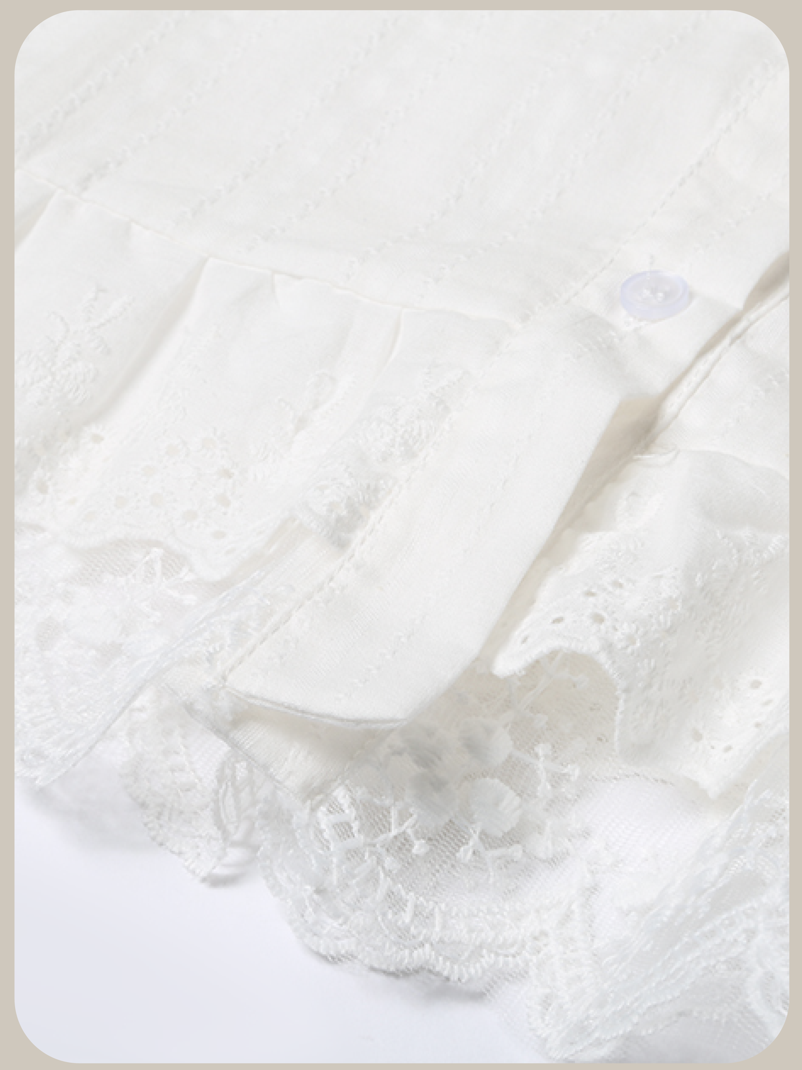Puff Sleeve Lace Shirt/パフスリーブレースシャツ