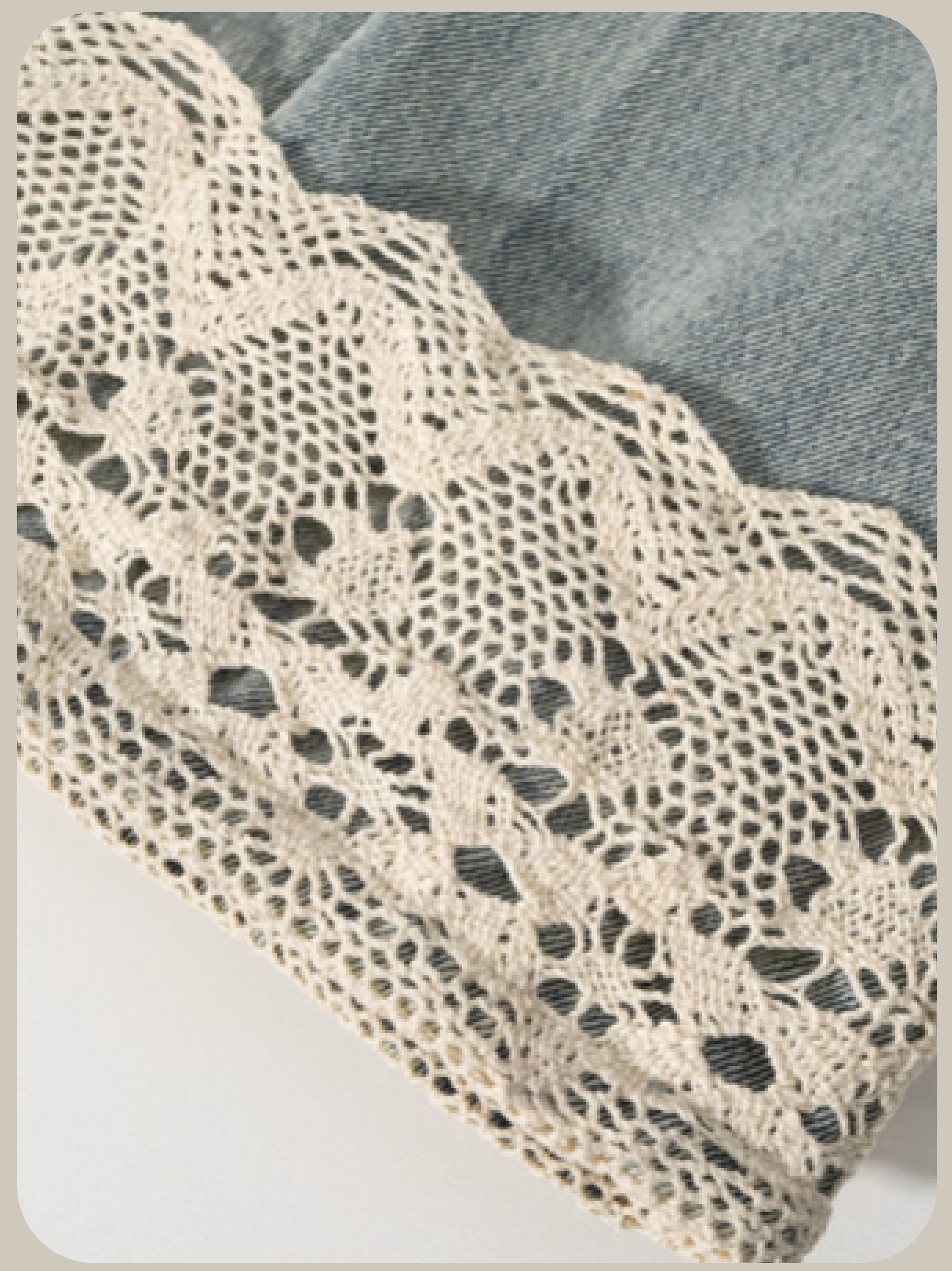 Romantic Beads Deco Denim Jacket/ロマンティックビーズデコデニムジャケット