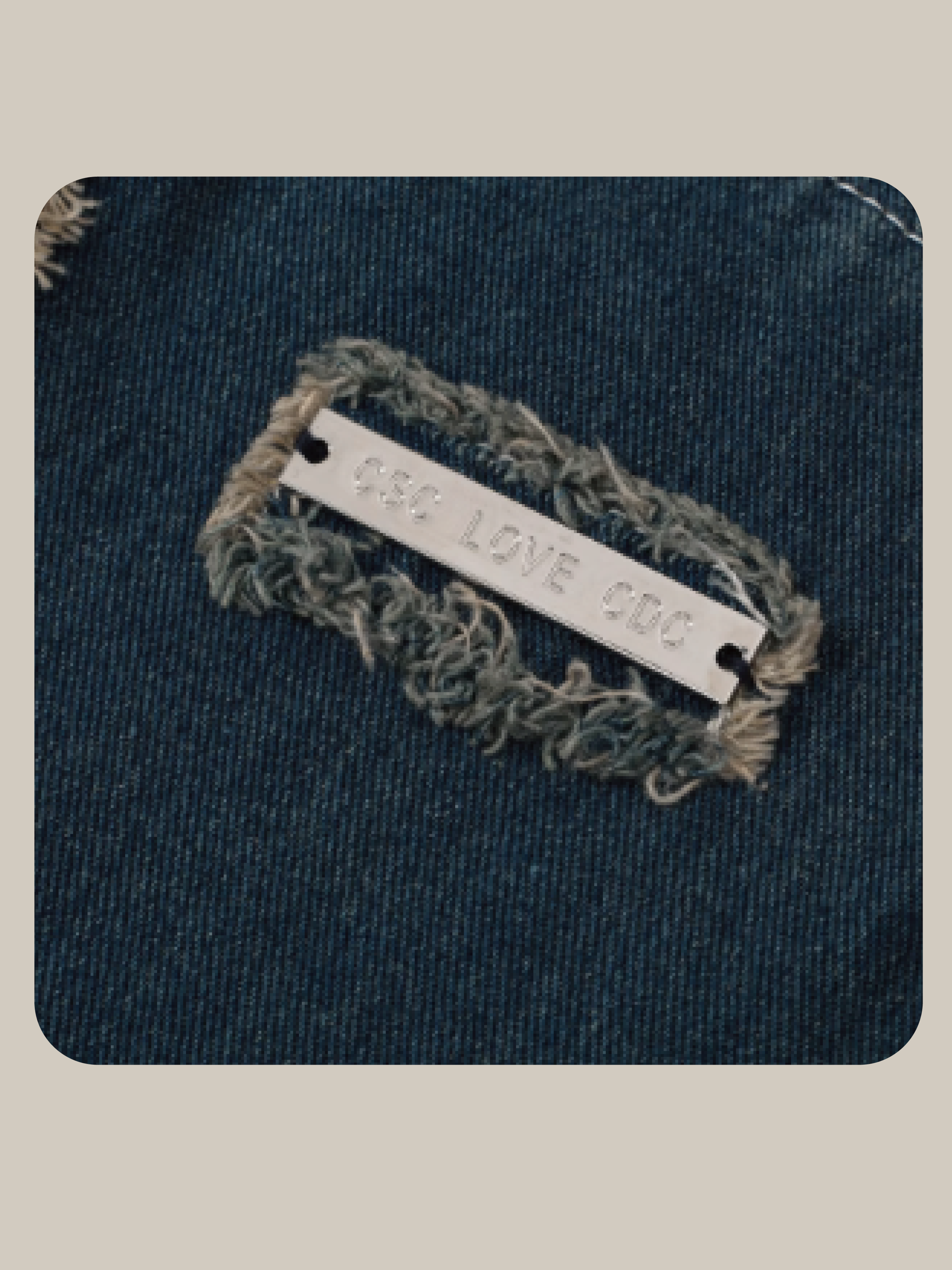 Washed Denim Fringe Skirt/ウォッシュドデニムフリンジスカート