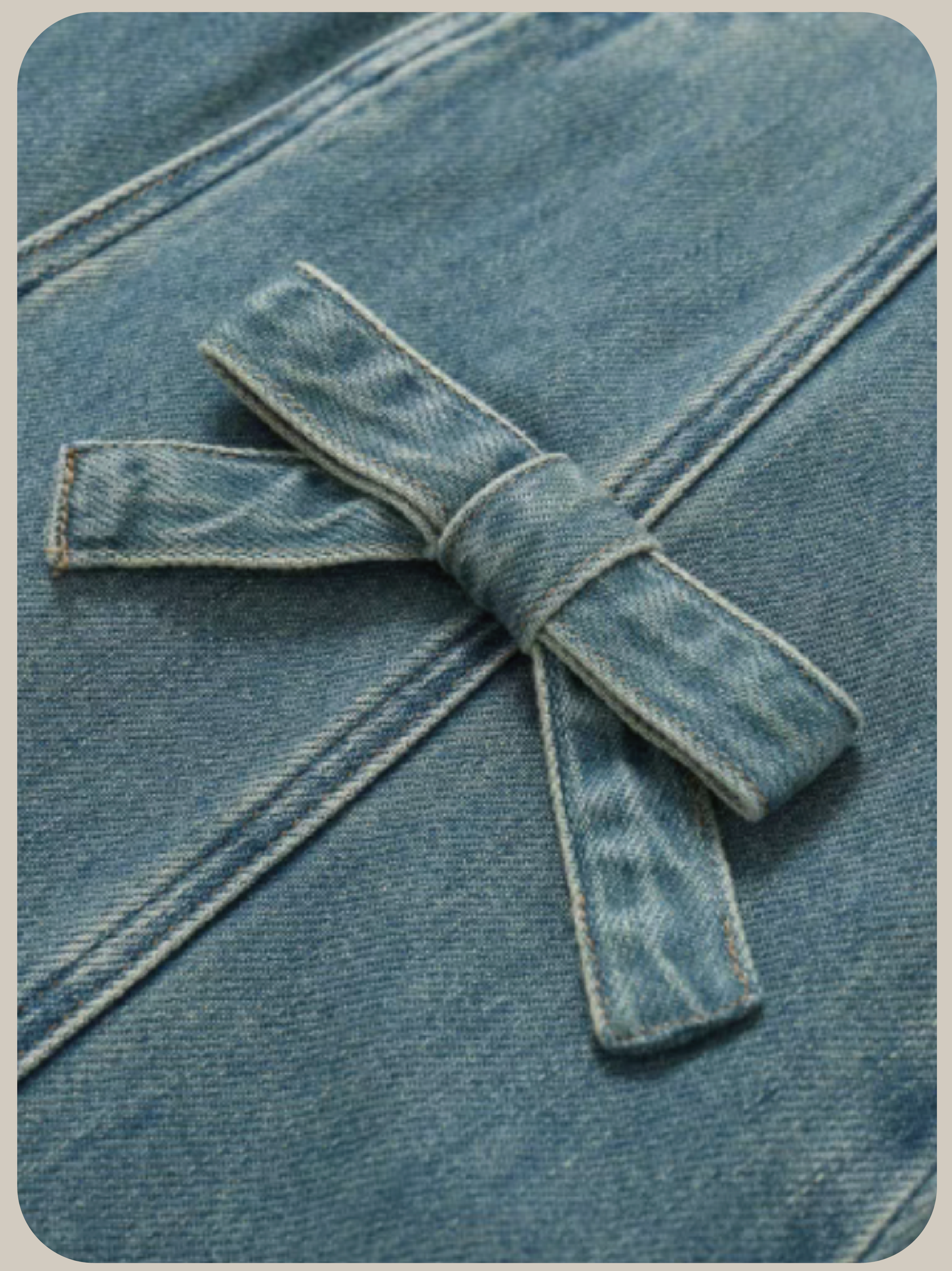 Ribbon Denim Long Skirt/リボンデニムロングスカート