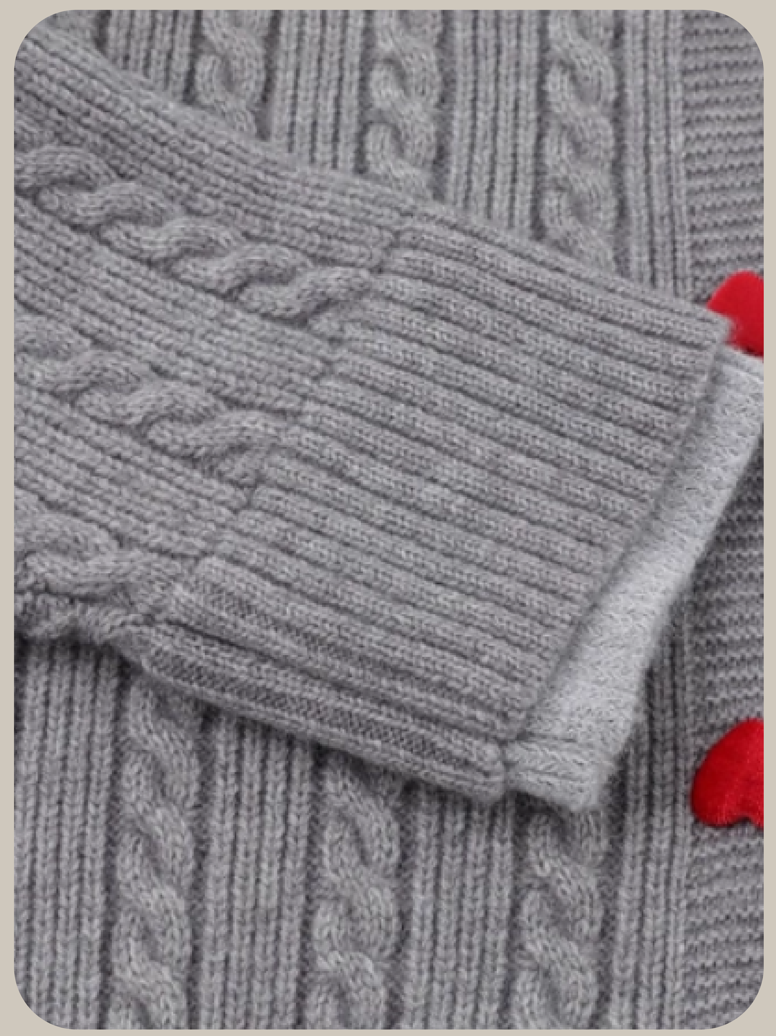 Cute Ribbon Heart Button Rib Cardigan/キュートリボンハートボタンリブカーディガン