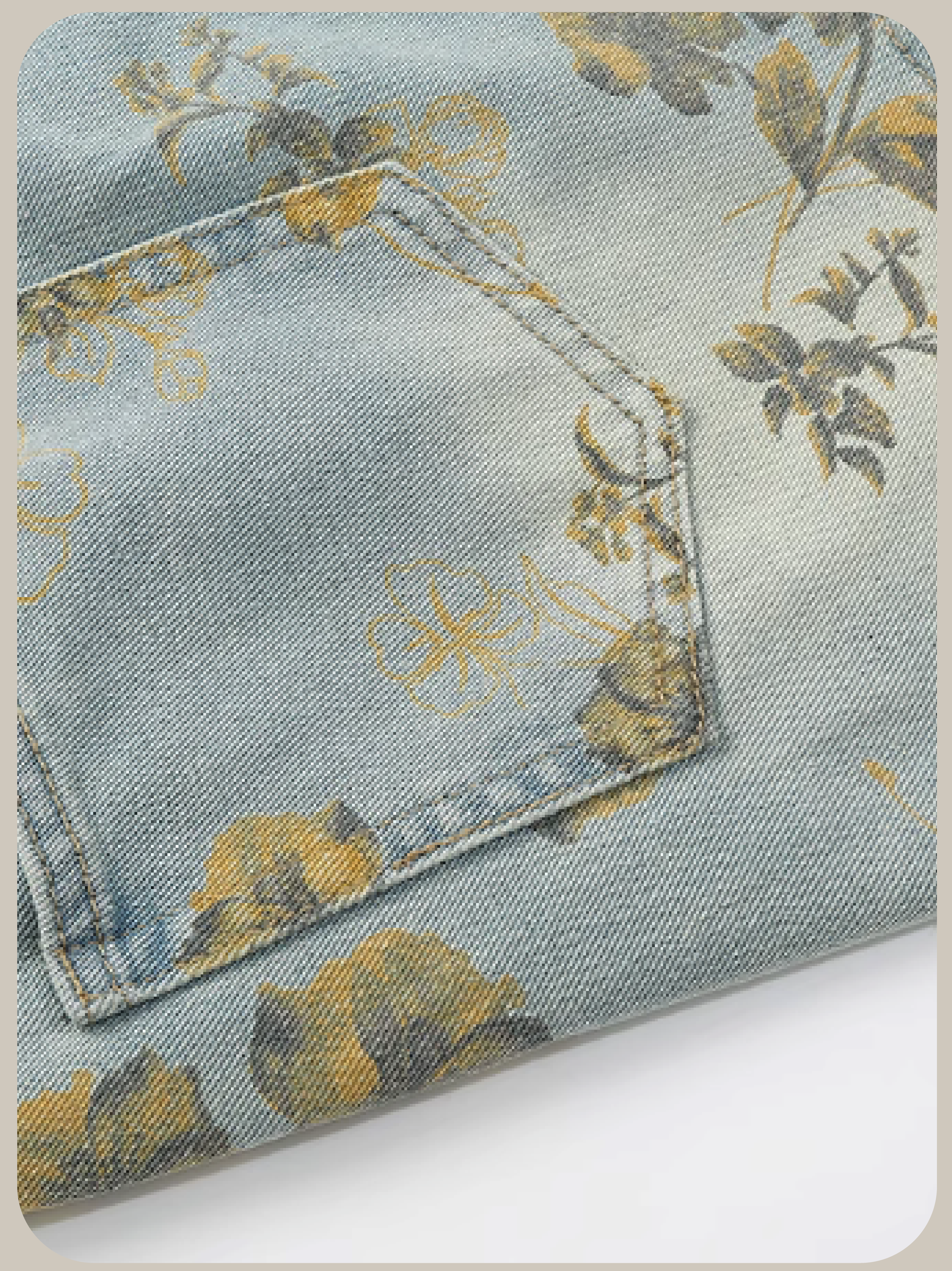 Botanical Denim Skirt/ボタニカルデニムスカート