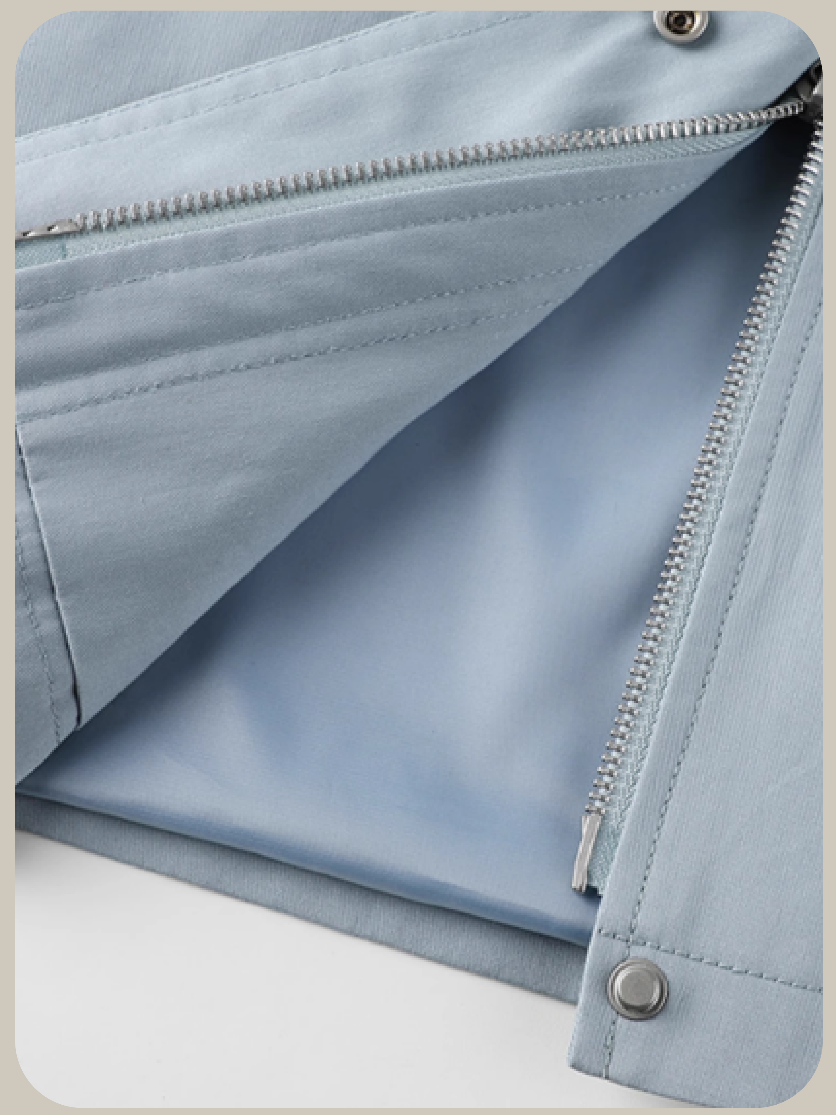 Baby Blue Check Stitching Trench Coat/ベビーブルーチェックステッチトレンチコート