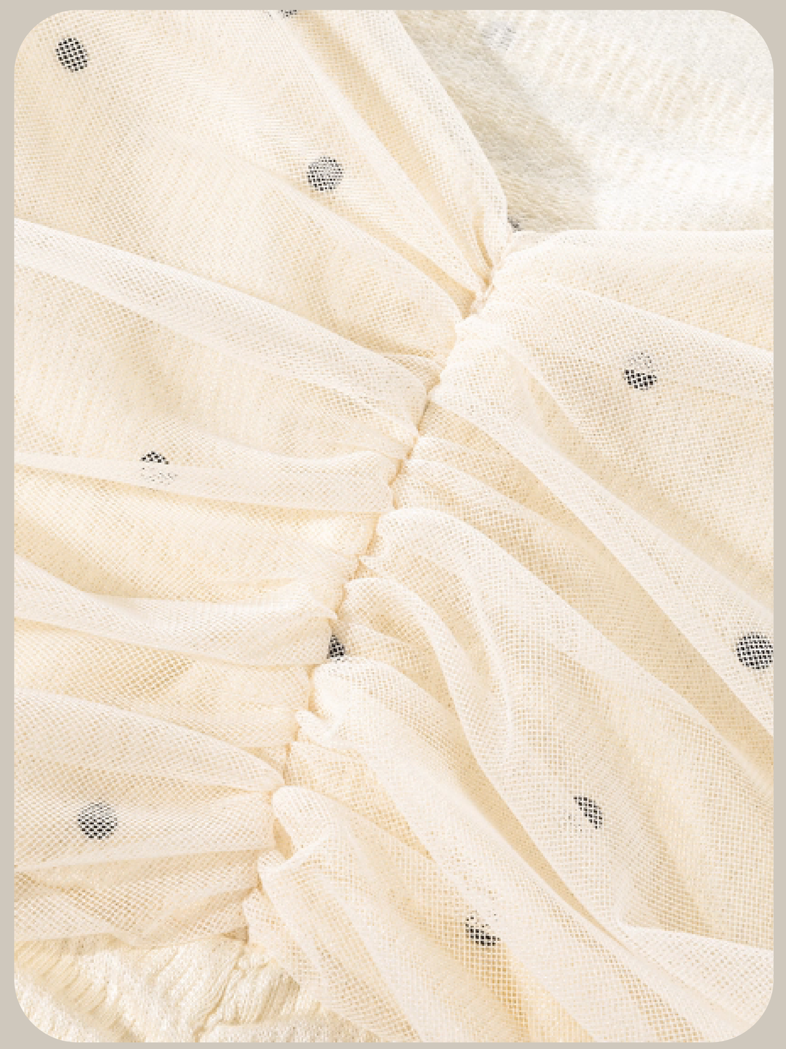 Mesh Ribbon Dots Top/メッシュリボンドットトップス