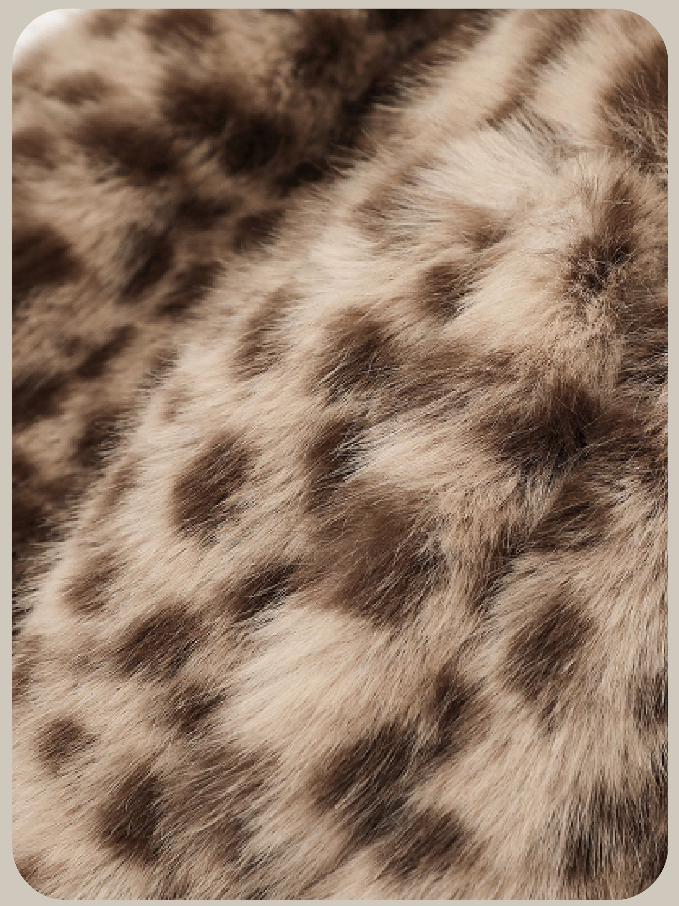 Fluffy Leopard Fur Jacket/ふわふわヒョウ柄ファージャケット