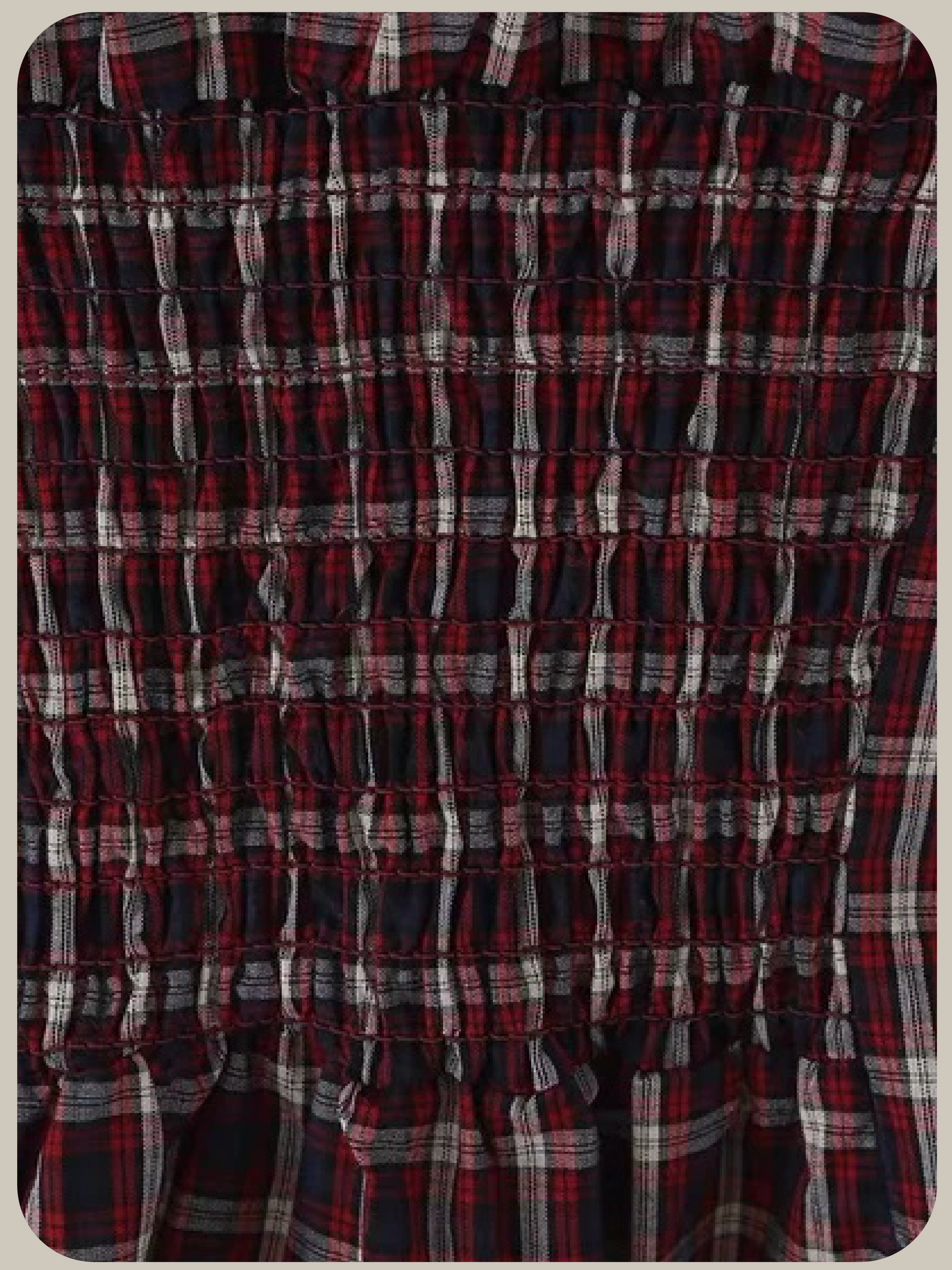 Sweet Plaid Lace Piping Shirt Set Up/スウィートチェック柄レースパイピングシャツセットアップ