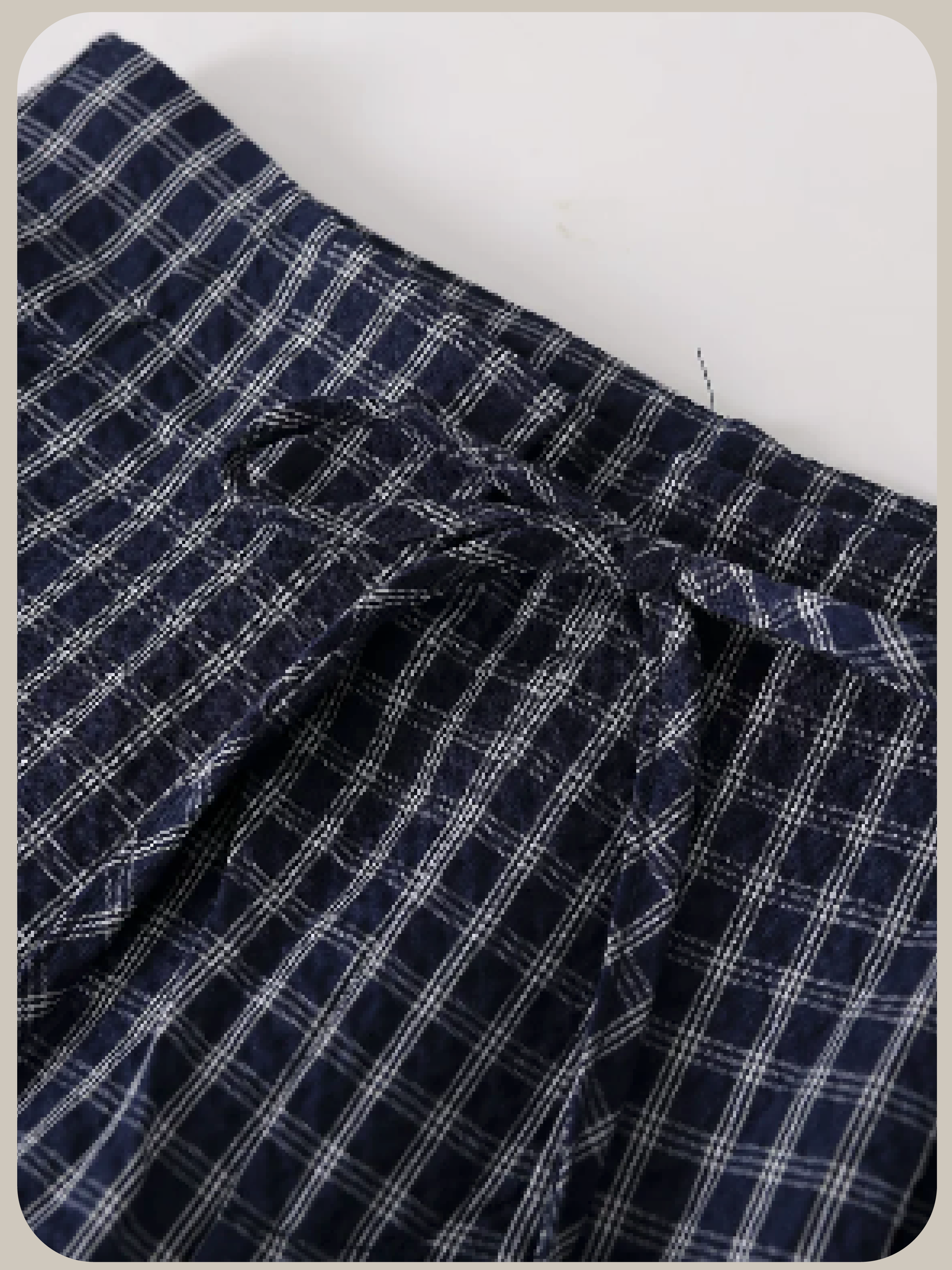 Ruffle Strapless Top Checkered Pants Set Up/フリル付きストラップレストップスチェック柄パンツセットアップ