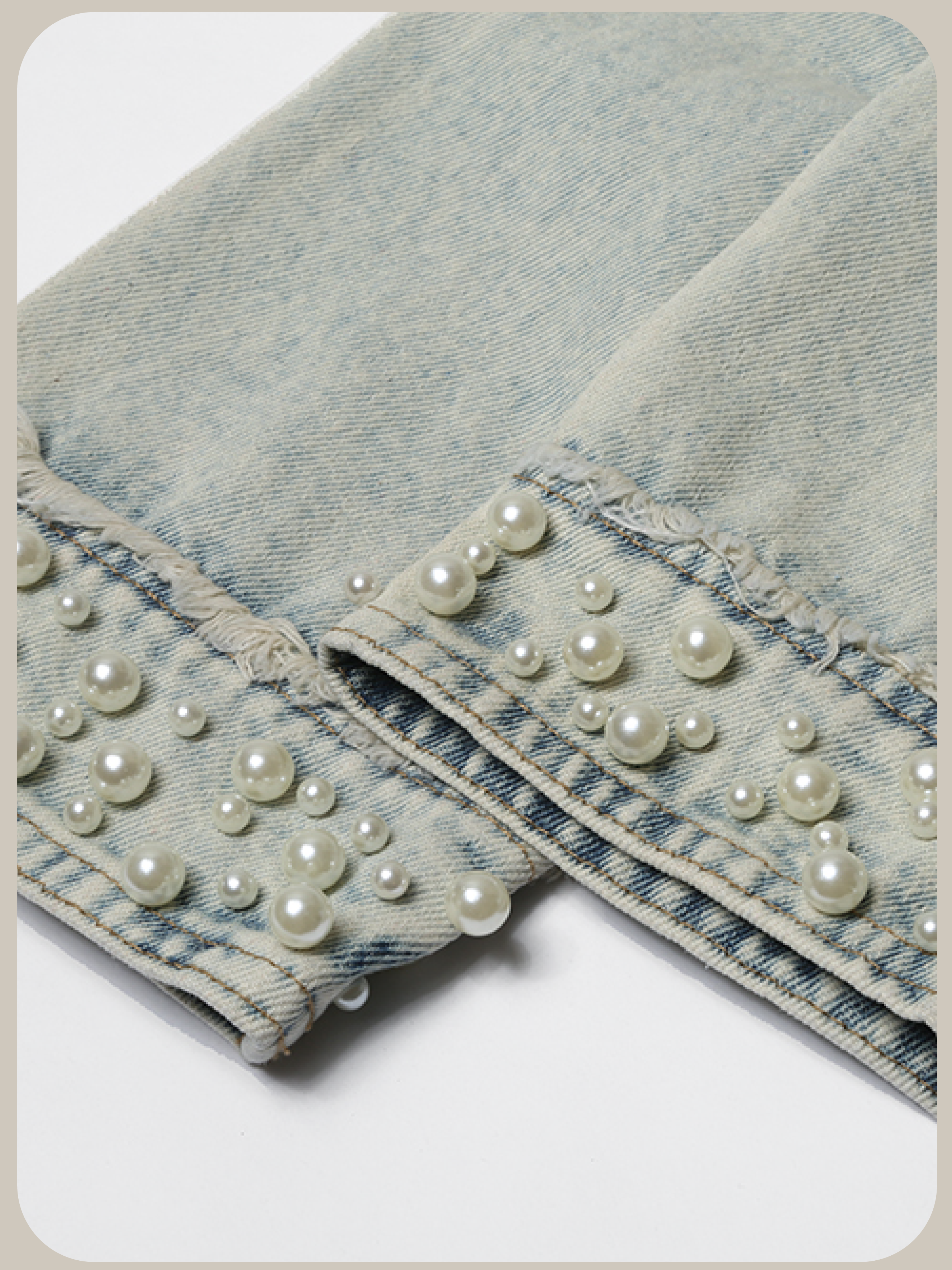 Pearl Deco Denim Jacket/パールデコデニムジャケット