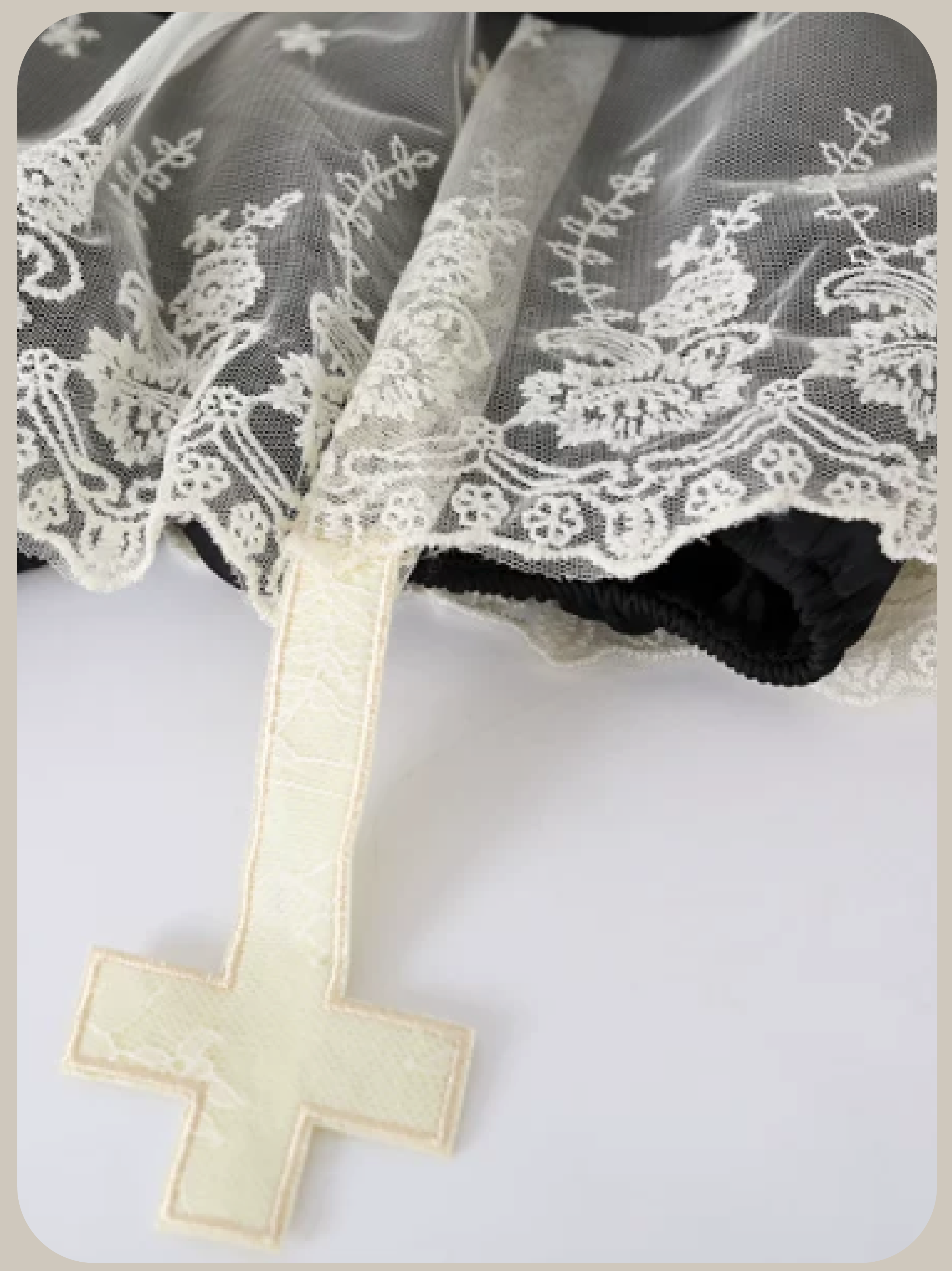 Monochrome Lace Patch Cross Cami Tiered Ruffle Skirt Set Up/モノトーンレースパッチクロスキャミティアードフリルスカートセットアップ