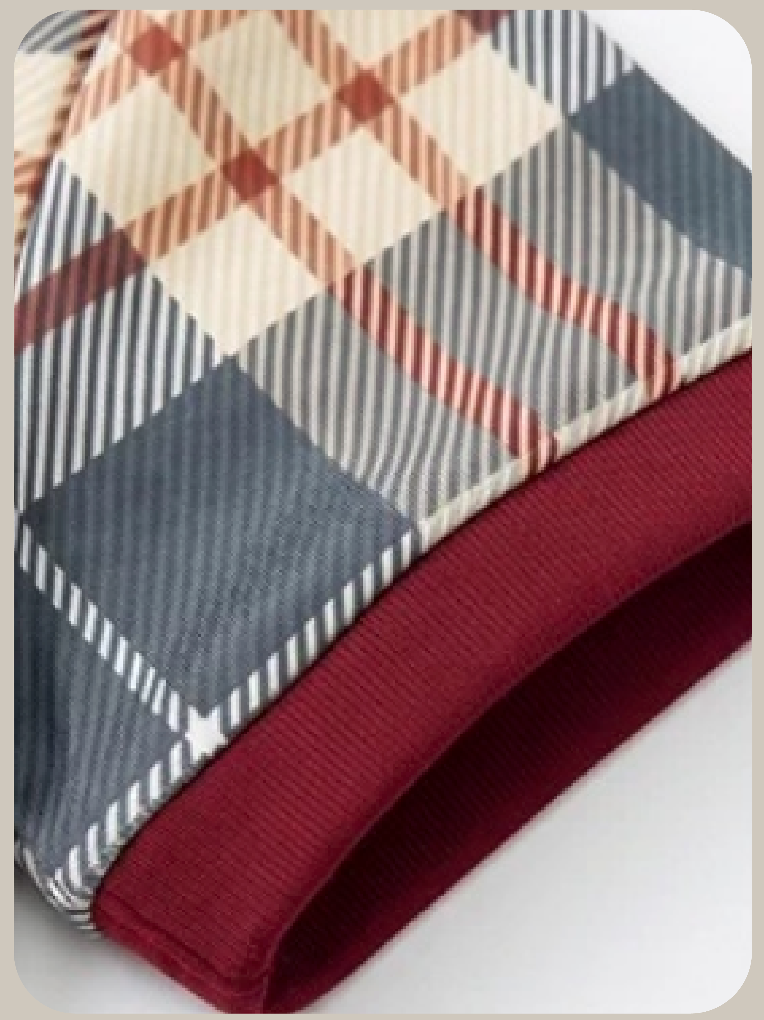 Bow Accent Contrast Plaid T/リボンアクセントコントラストチェックTシャツ