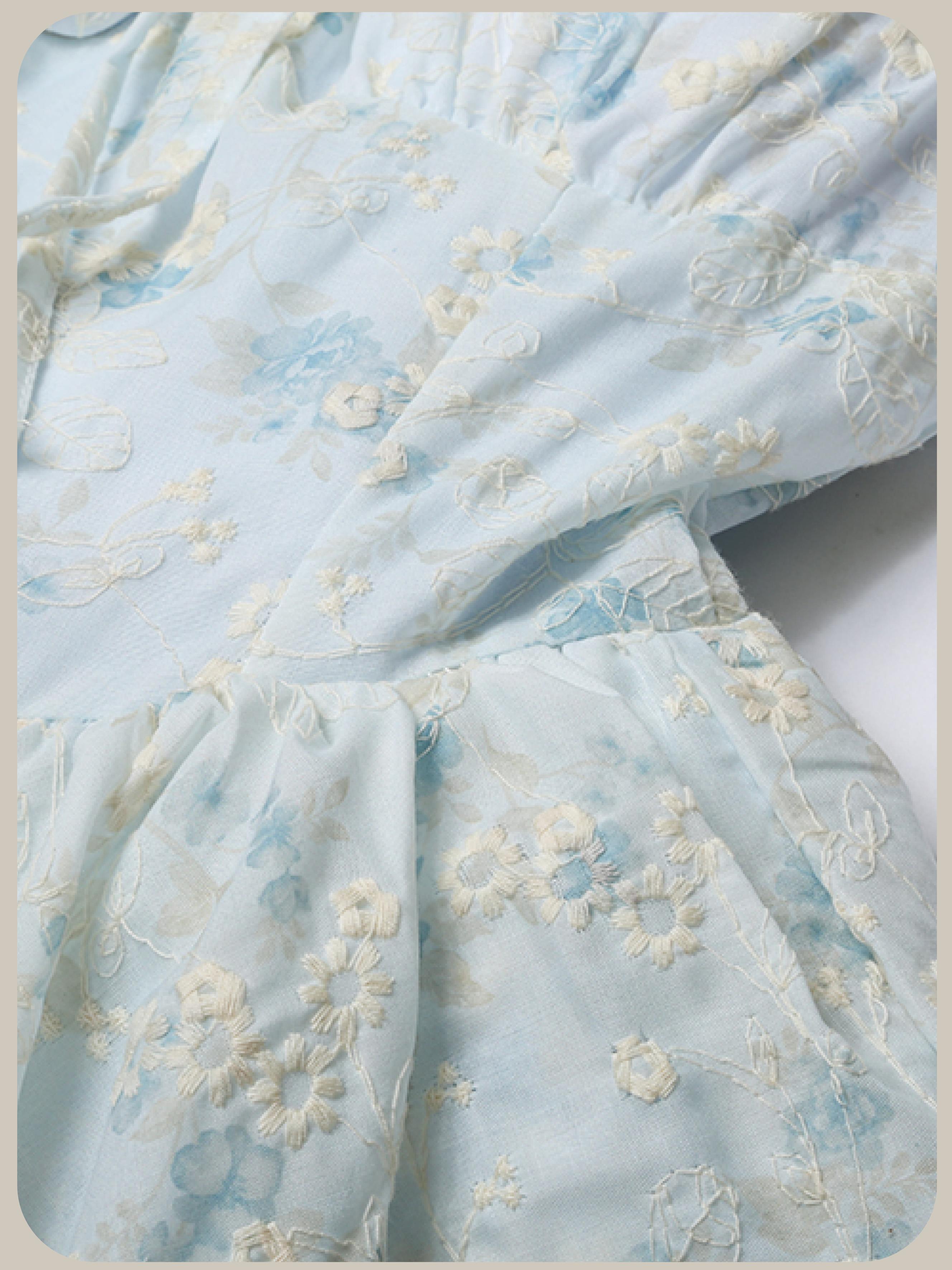 French Waisted Floral Dress/フレンチウエストフローラルドレス