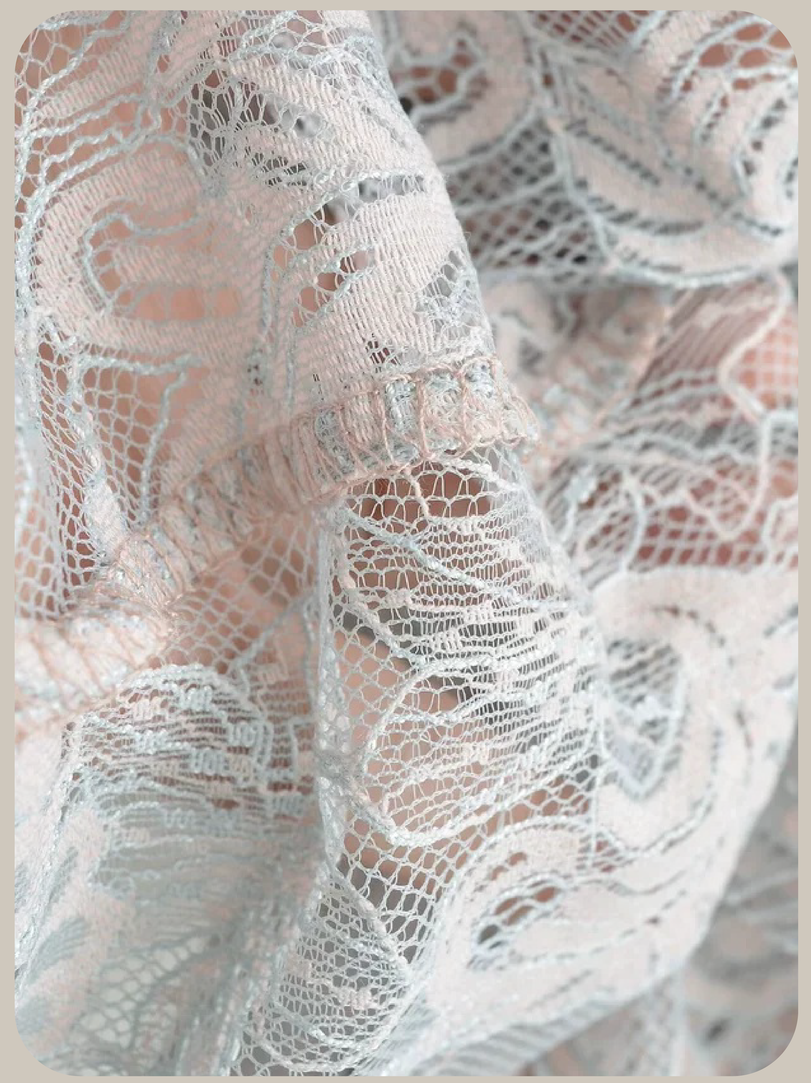 Jacquard Pastel Floral Lace Midi Skirt/ジャカードパステル花柄レースミディスカート