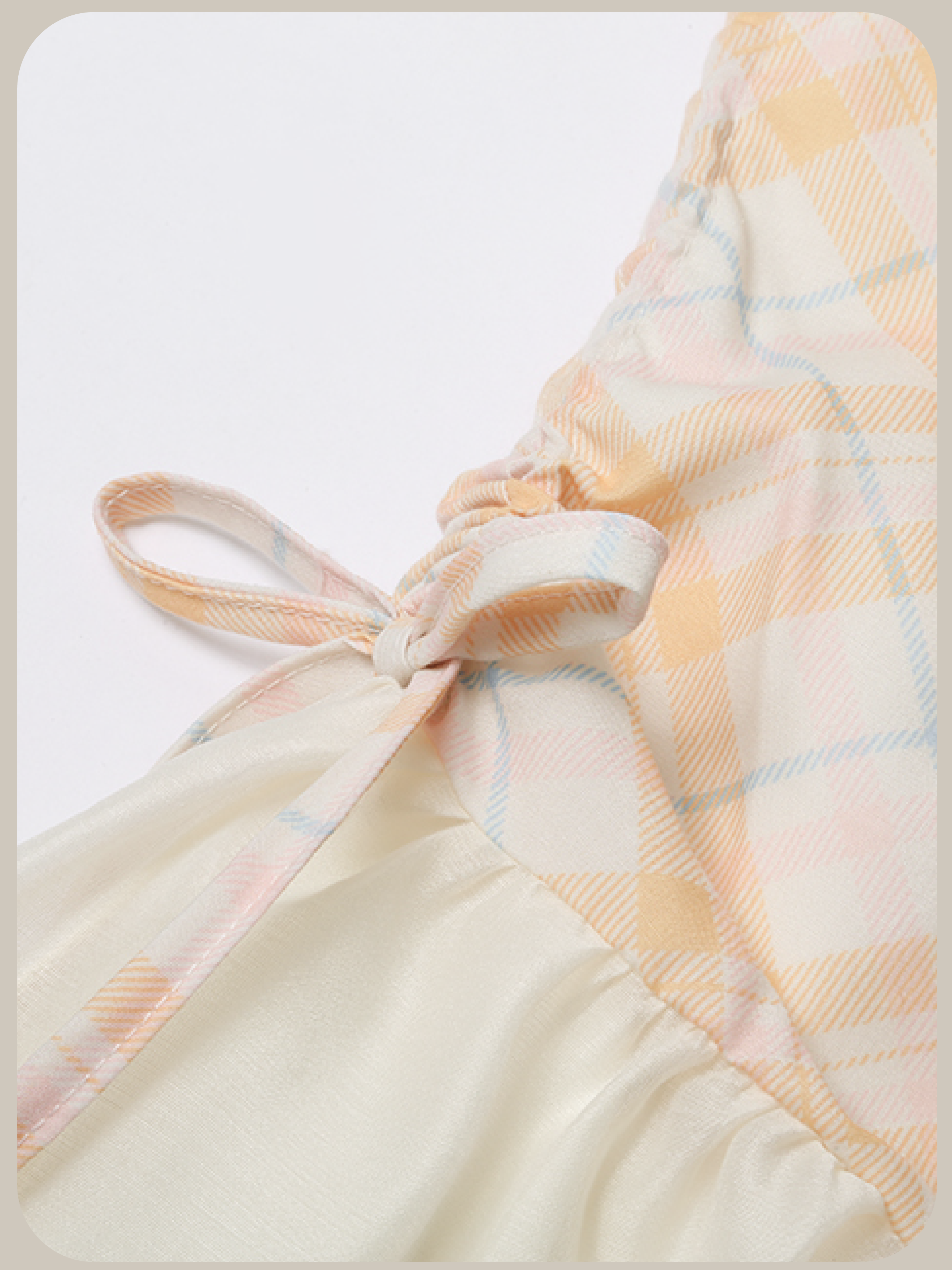 Plaid Gather Balloon One Piece/チェック柄ギャザーバルーンワンピース