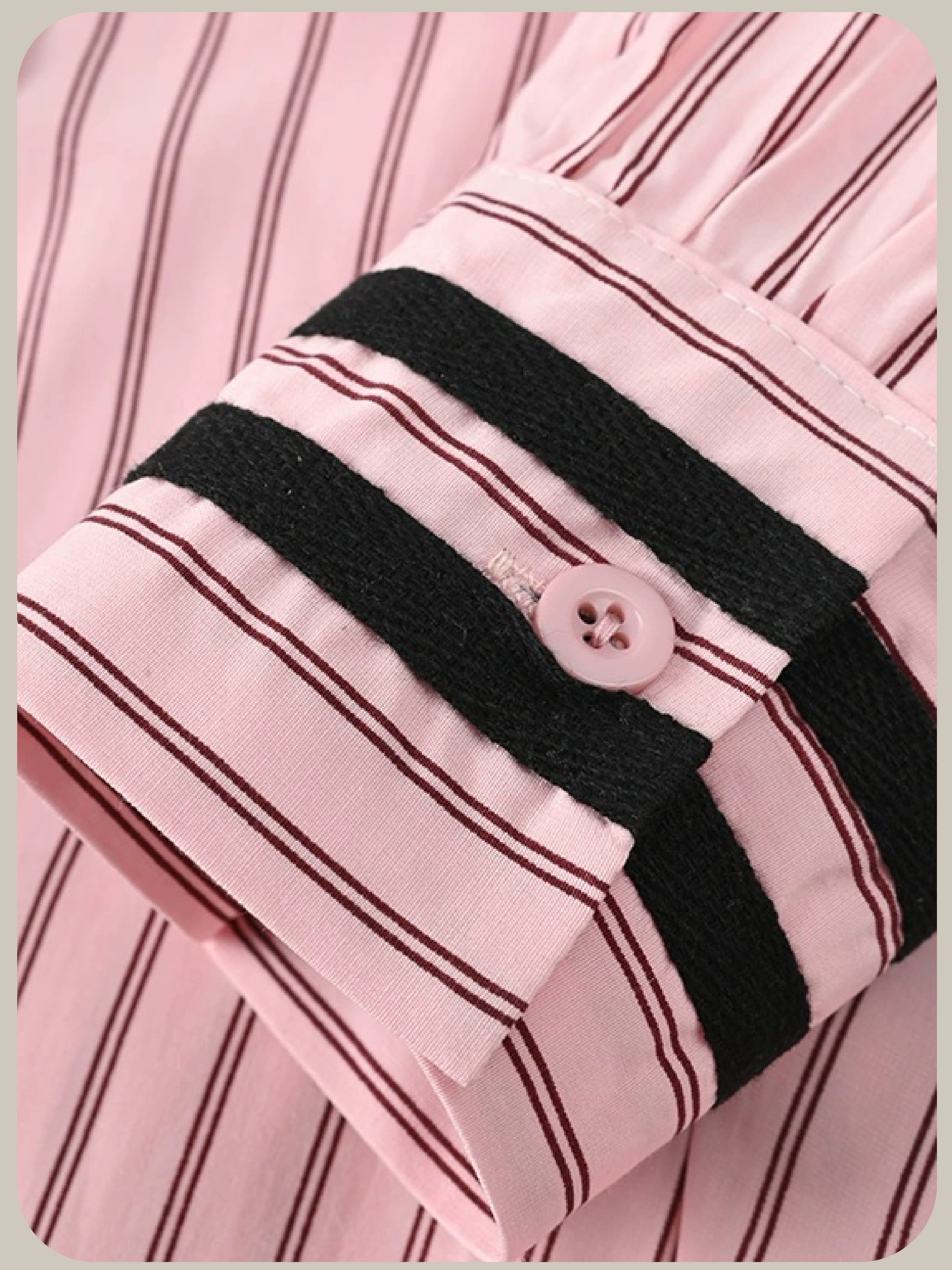 Sailor Collar Long Dress Stripe Shirt Set Up/セーラーカラーロングワンピースストライプシャツセットアップ