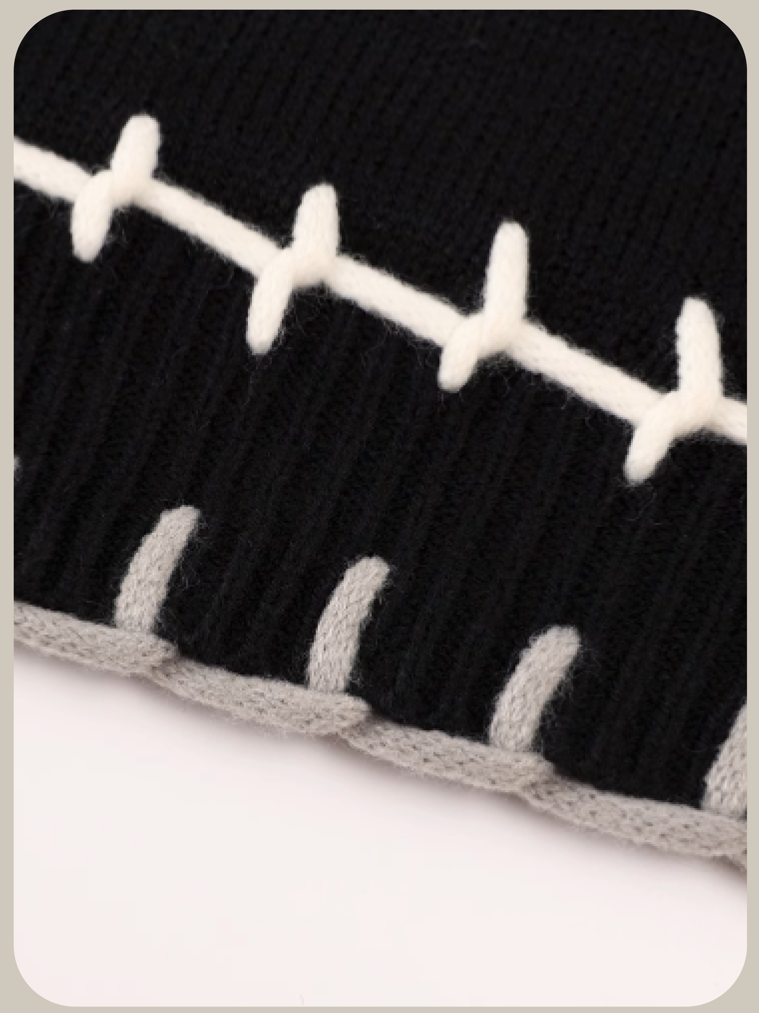 Lace up Ribbon Broken Knit/レースアップブロークンニット