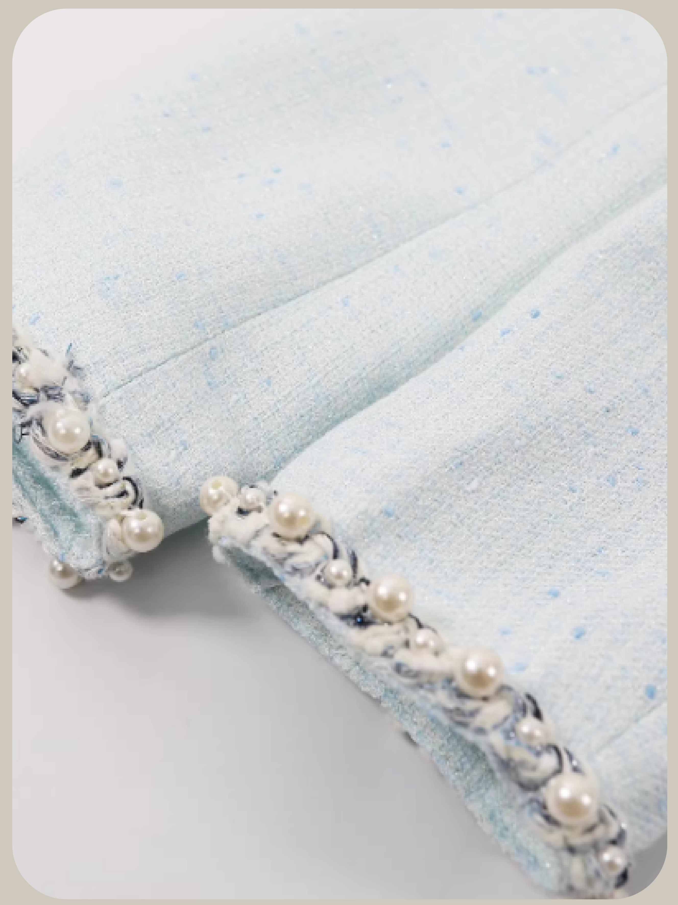 Elegant Pearl Piping Tweed Set Up/エレガントパールパイピングツイードセットアップ