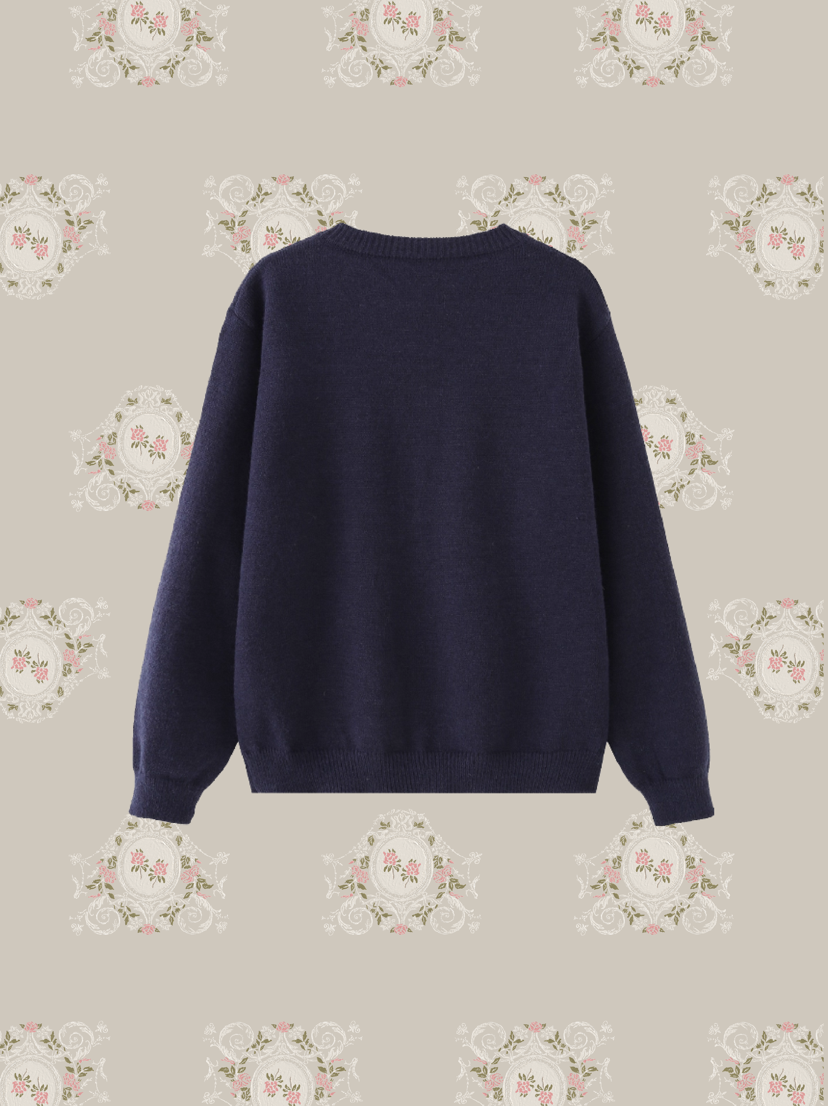 Ribbon Motif Navy Cardigan/リボンモチーフネイビーカーディガン