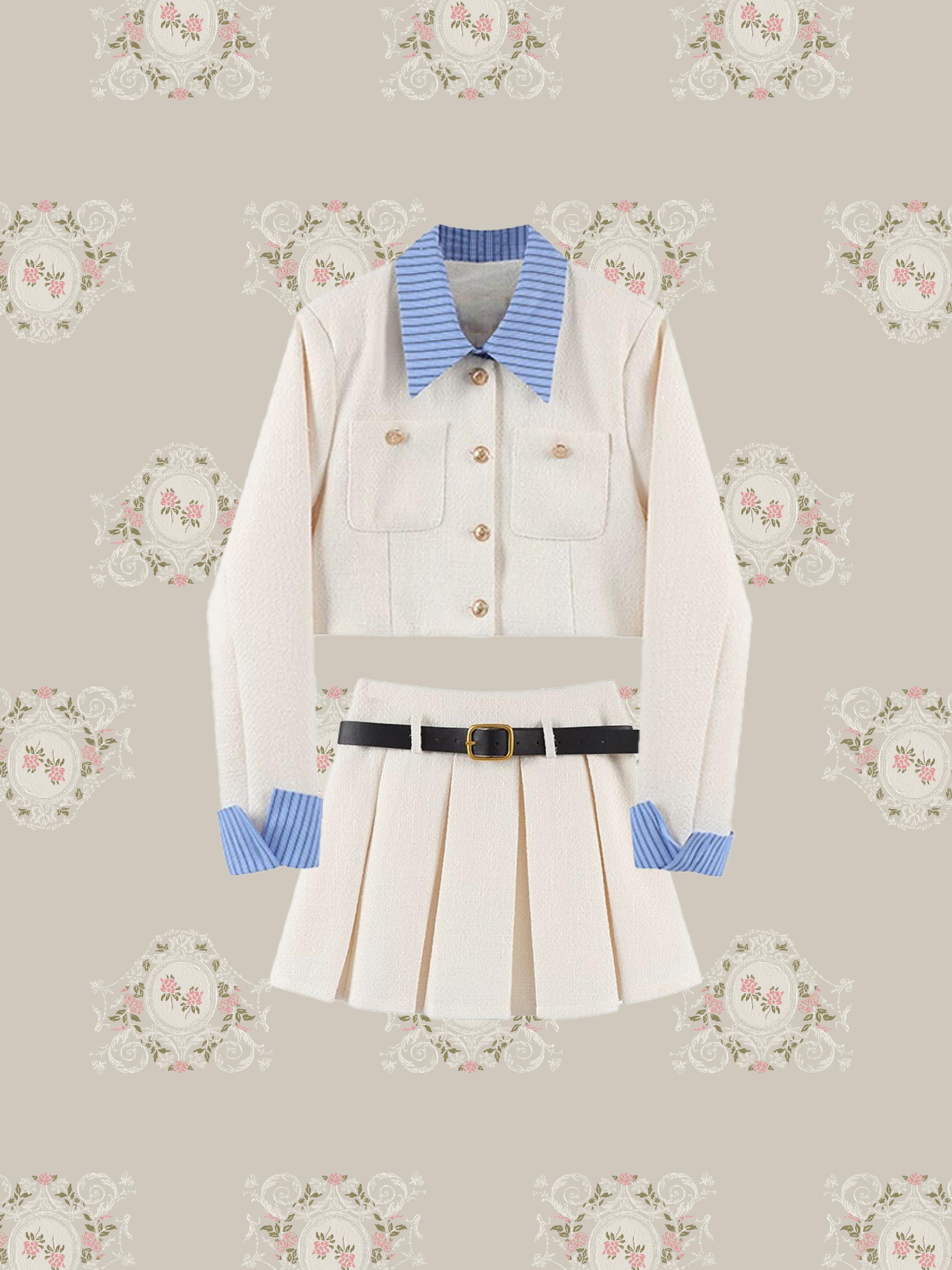 ・予約商品・Patchwork Navy Jacket Set Up パッチワーク ネイビージャケットセットアップ