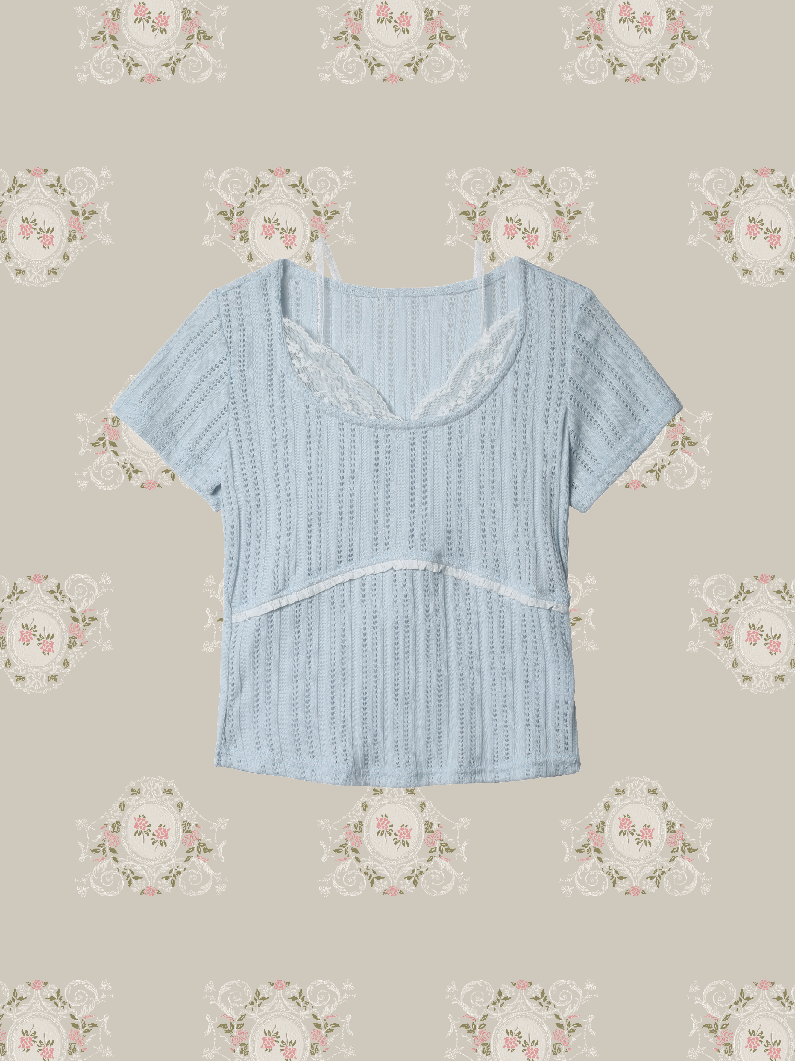 Baby Blue Lace Docking Top/ベビーブルーレースドッキングトップ