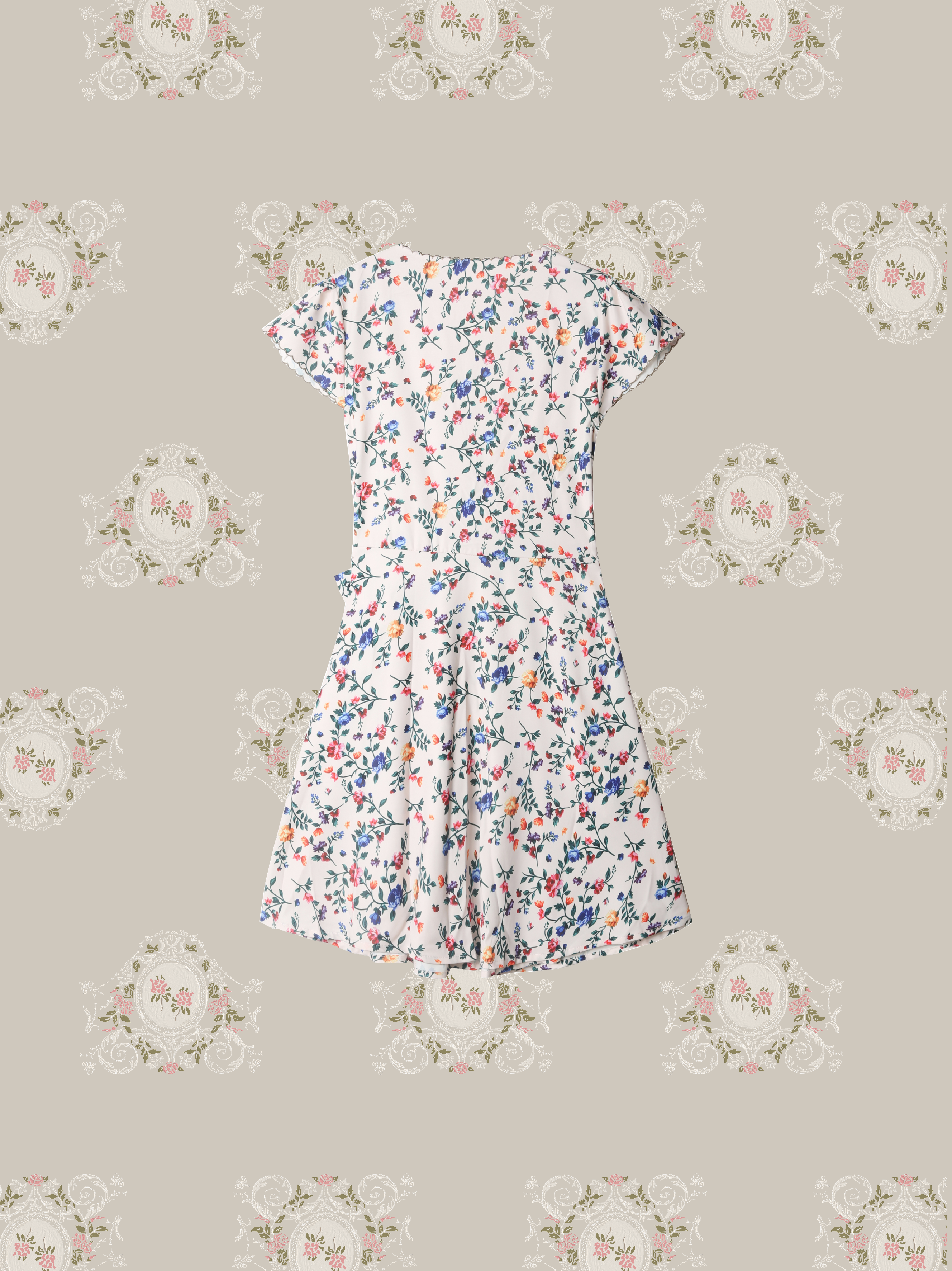 Waisted Floral One Piece/ウエスト花柄ワンピース