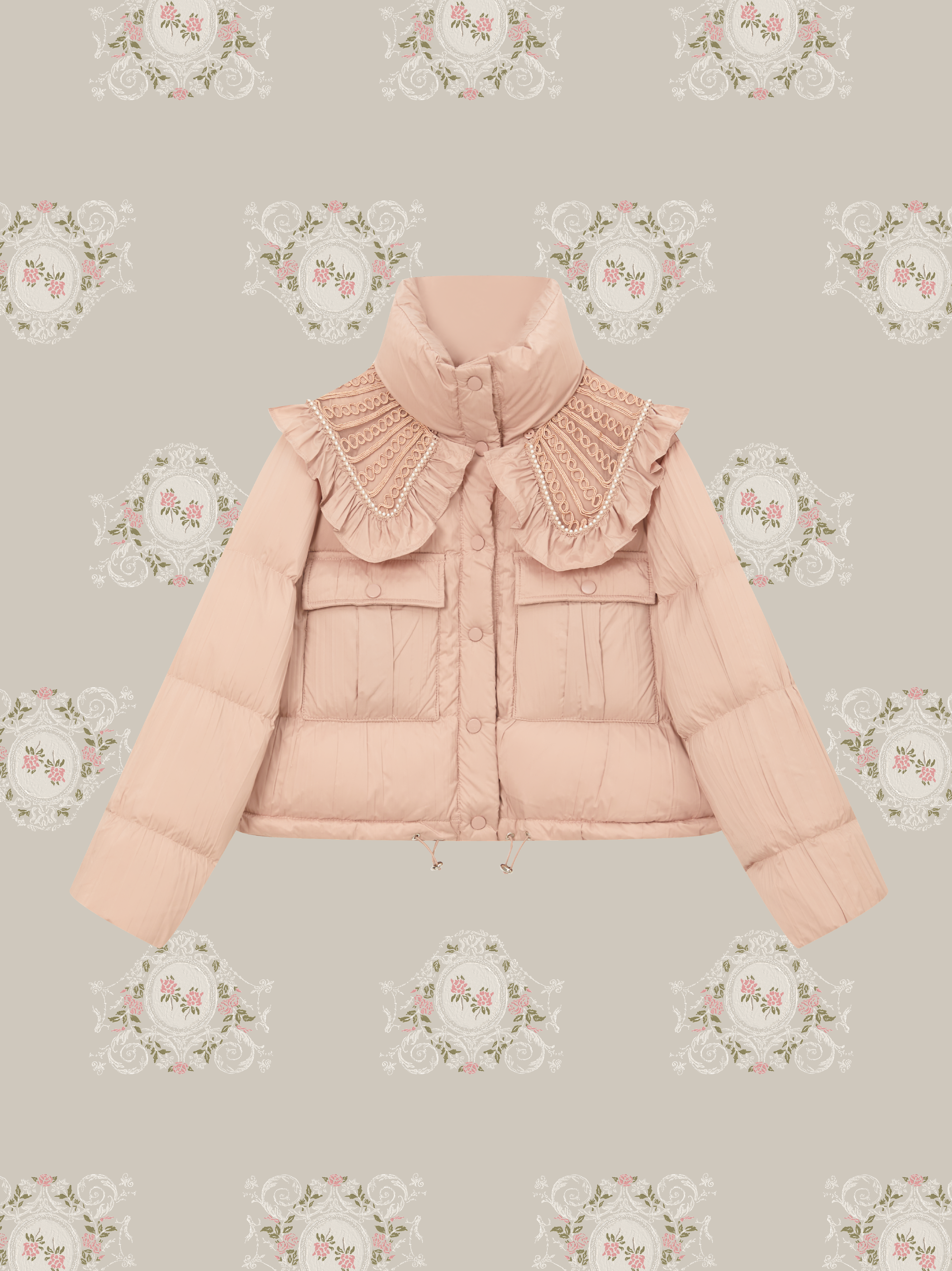 Big Frill Collar Puff Duck Down Coat.ビッグフリルカラーパフダックダウンコート