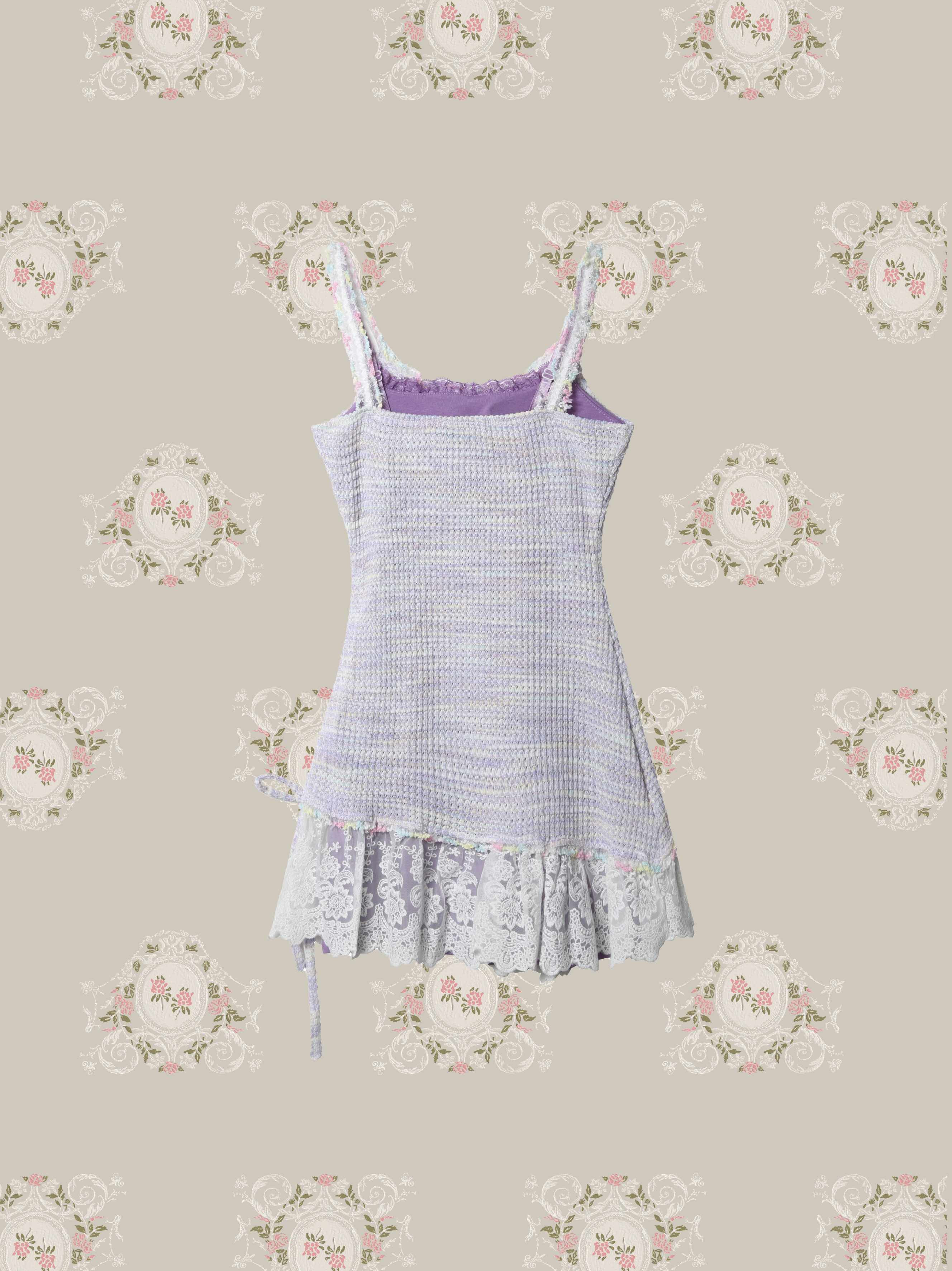 Garden Motif Knit One Piece Set Up/ガーデンモチーフニットワンピースセットアップ