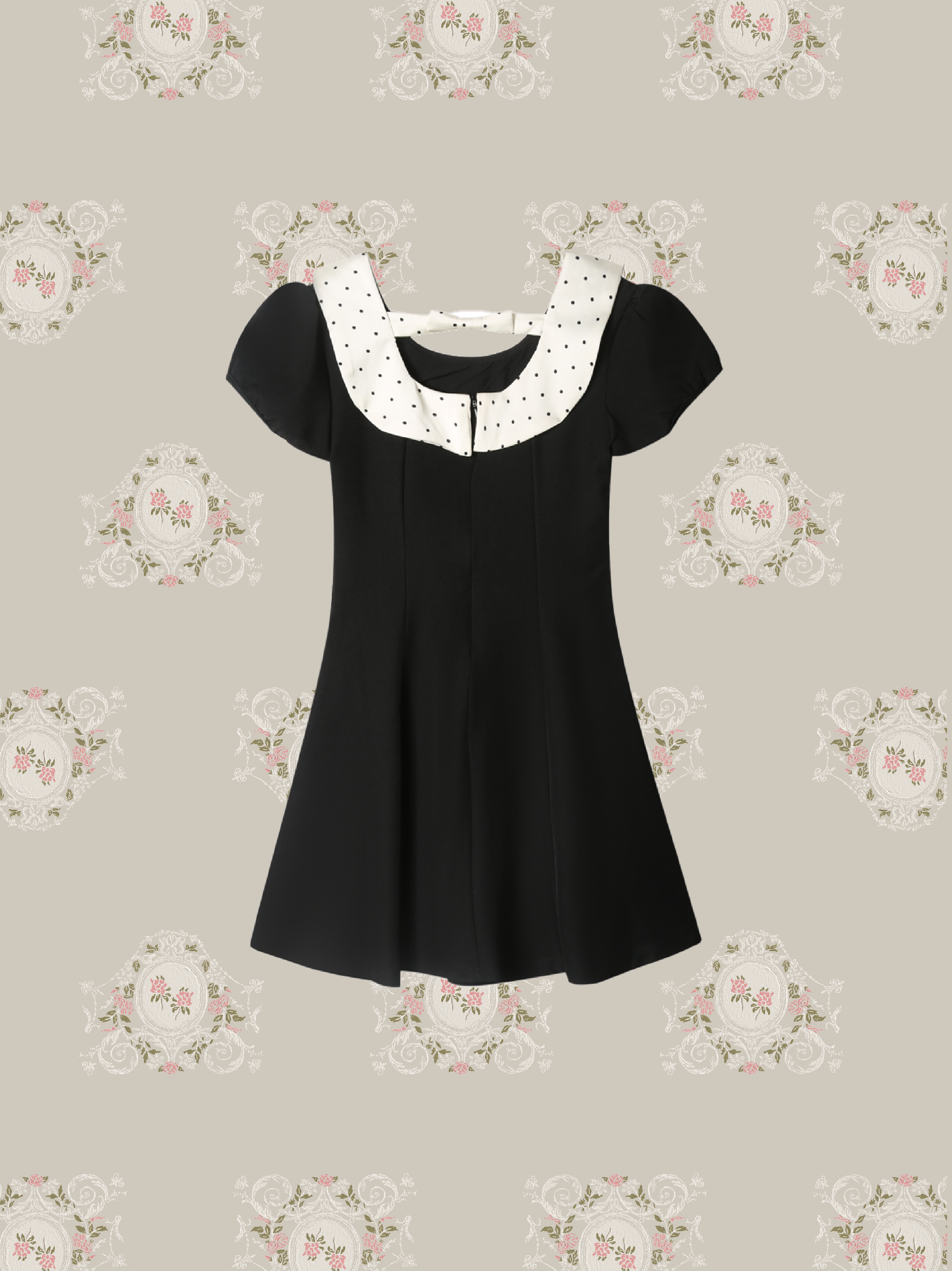 Dot Collar Sweet One Piece/ドットカラースイートワンピース