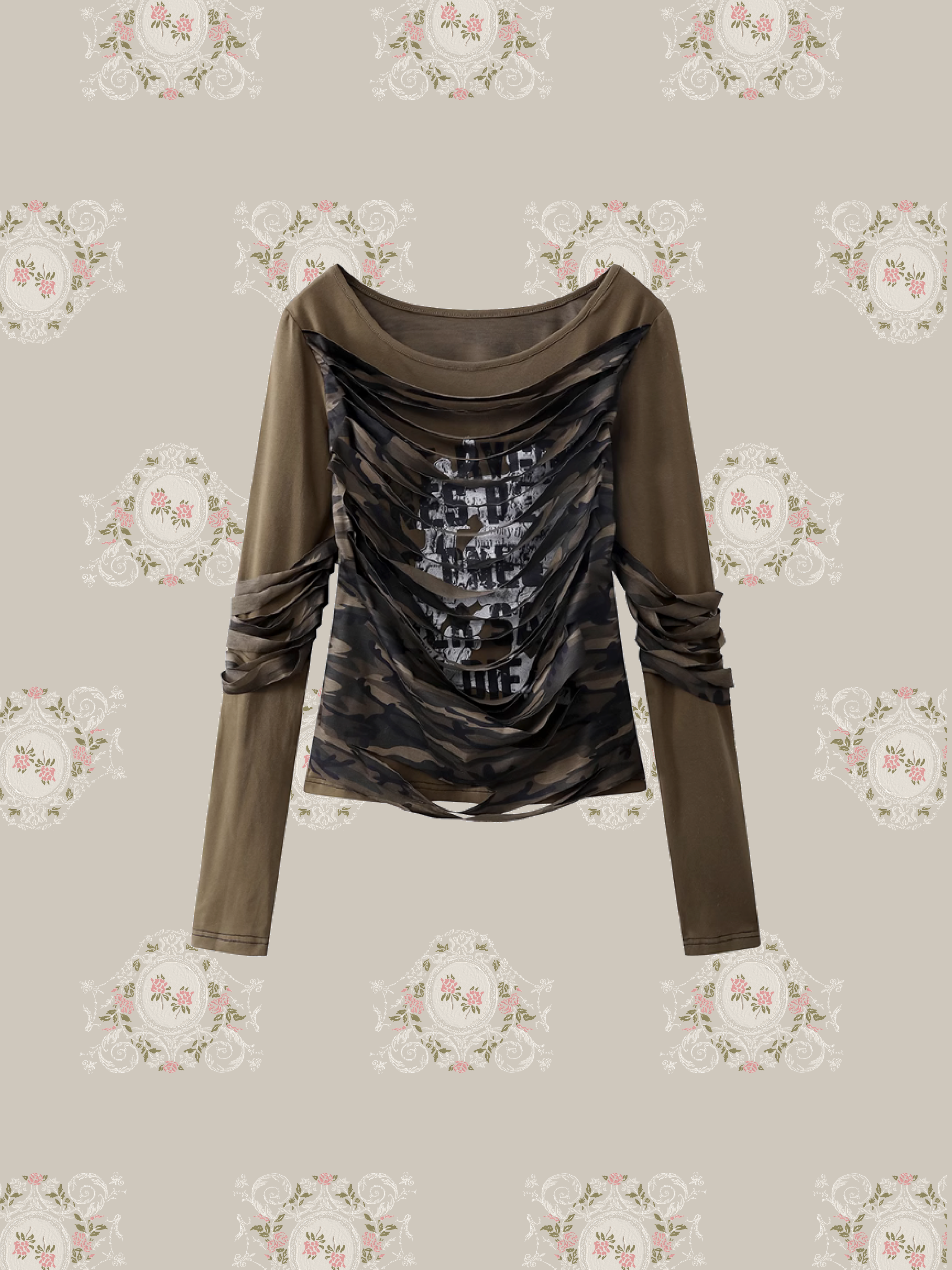 Frill Gather Stitching Top/フリルギャザーステッチトップス