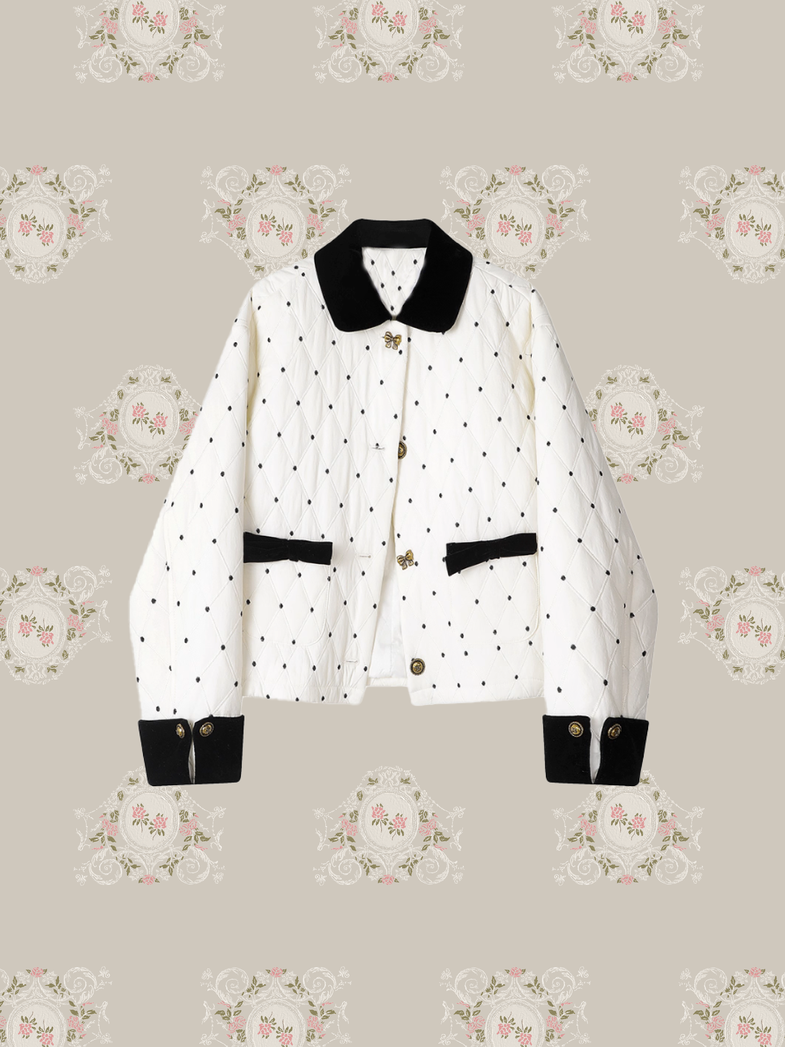 Quilting Dots Bijou Down Jacket/キルティングドットビジューダウンジャケット