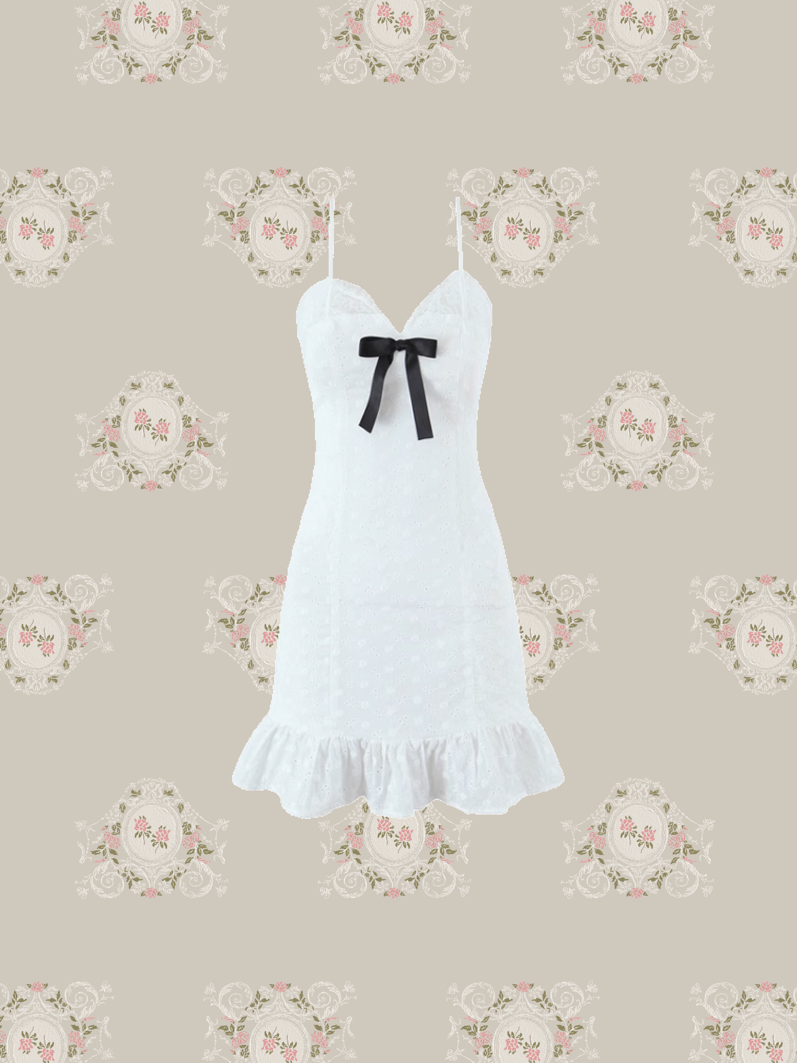 Sweet Lace Ribbon Cami Dress/スイートレースリボンキャミワンピース