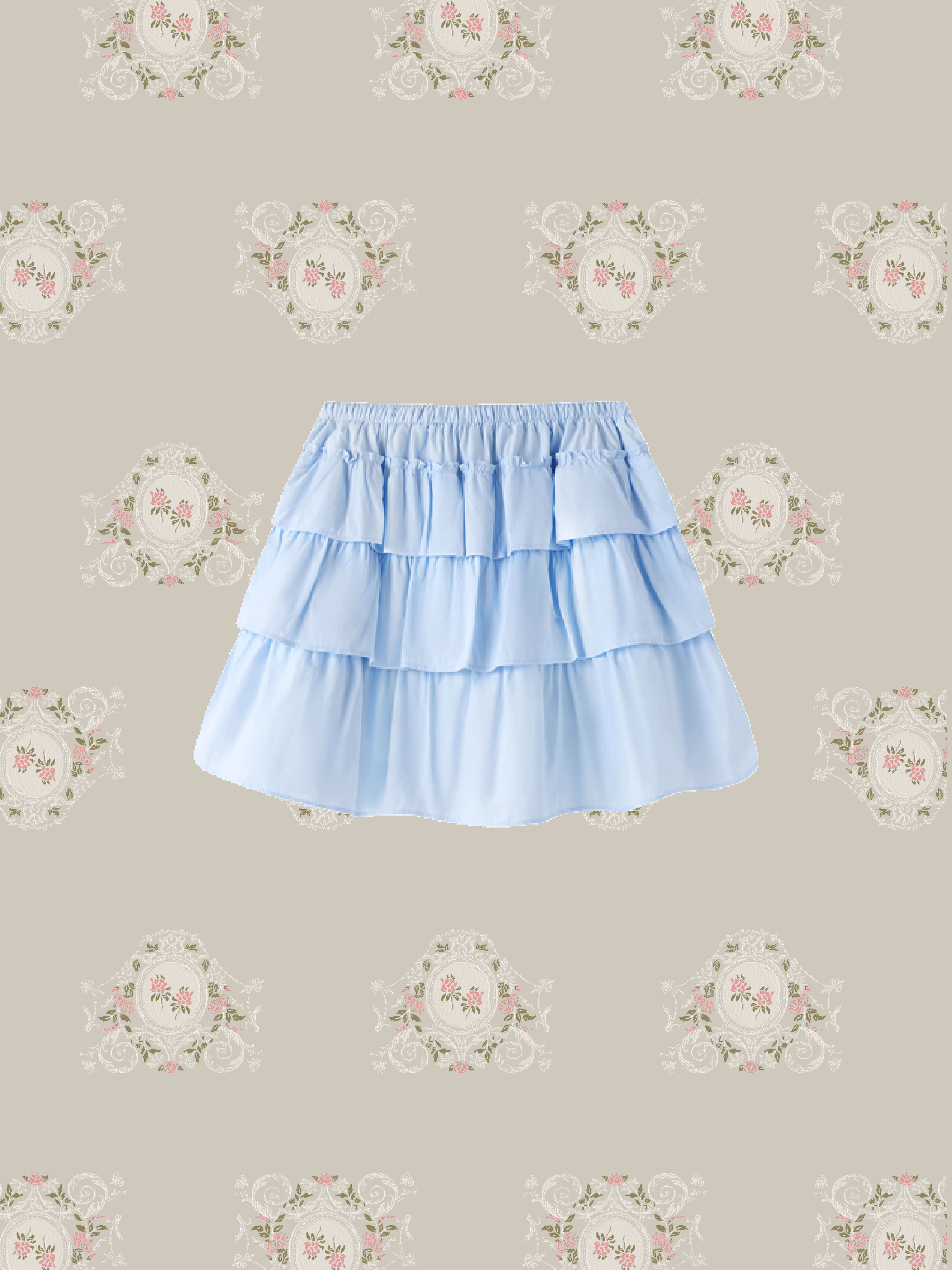 Flare Layer Baby Blue Skirt/フレアレイヤーベビーブルースカート