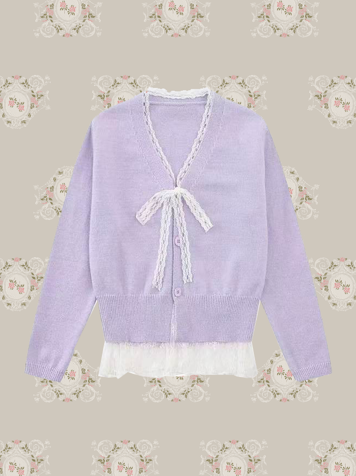 Sweet Lace Stitching Cardigan/スウィートレースステッチカーディガン