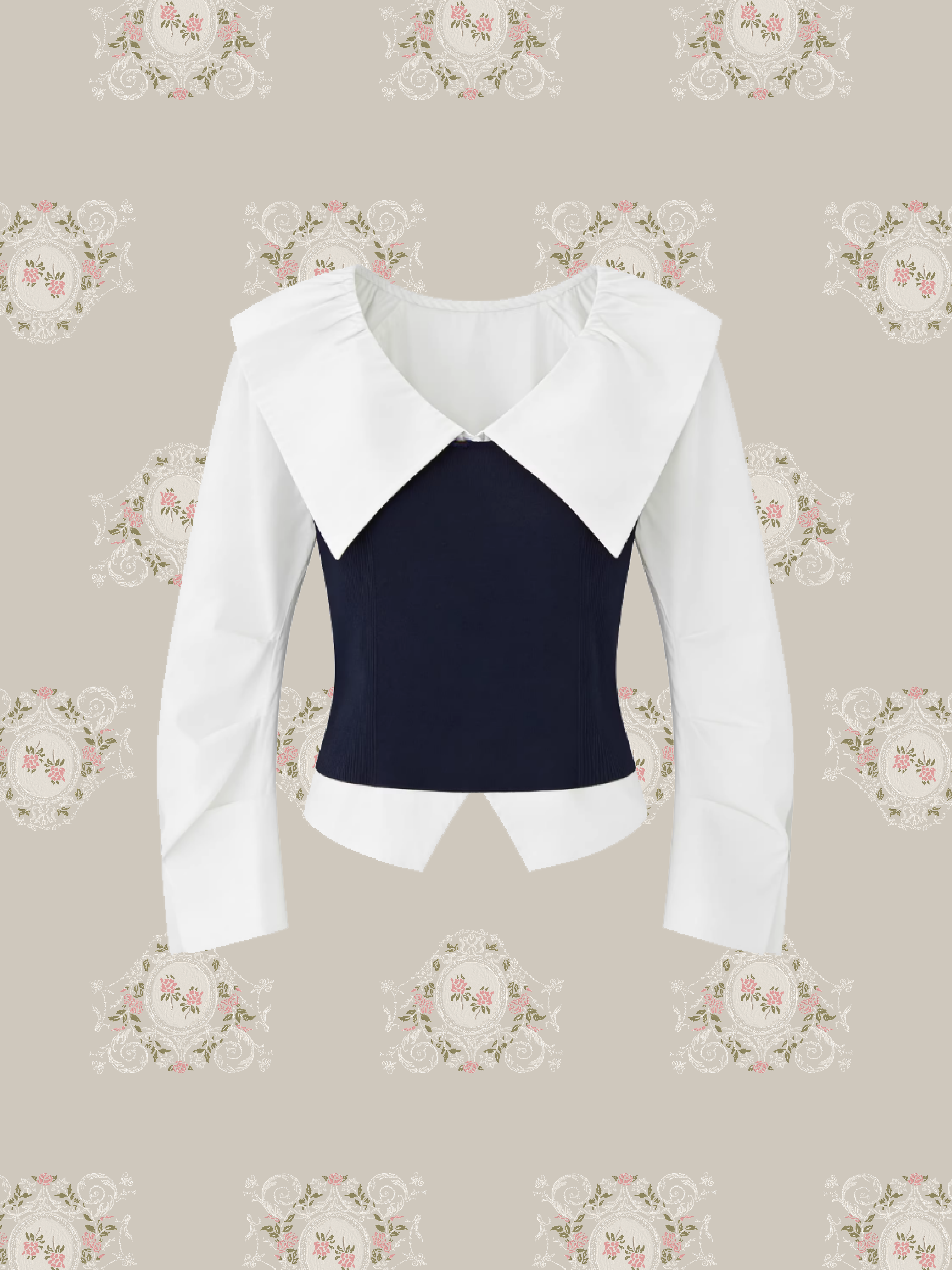 Big Collar Docking Shirt/ビッグカラードッキングシャツ