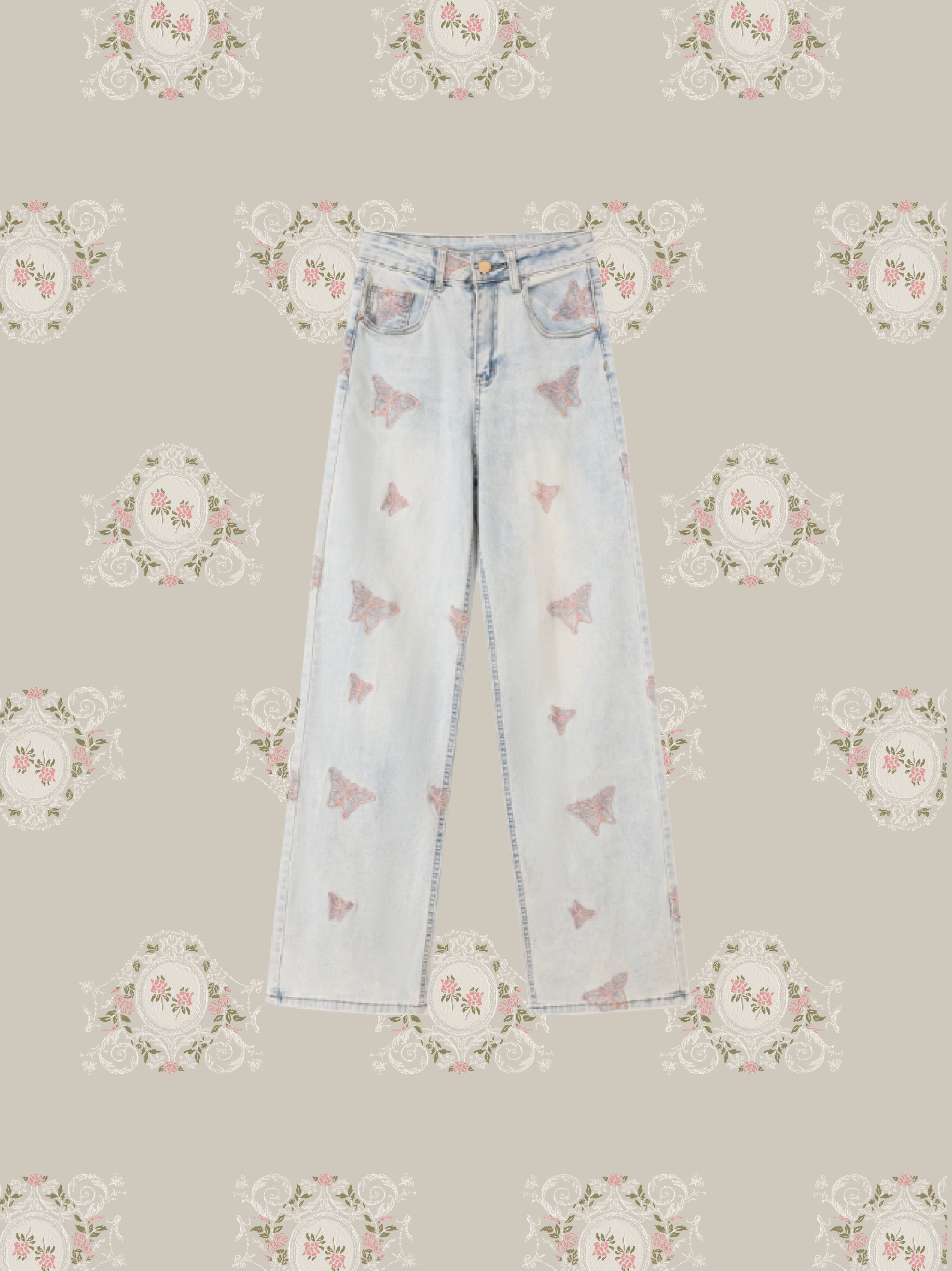 Butterfly Atatched Light Denim/バタフライライトデニム