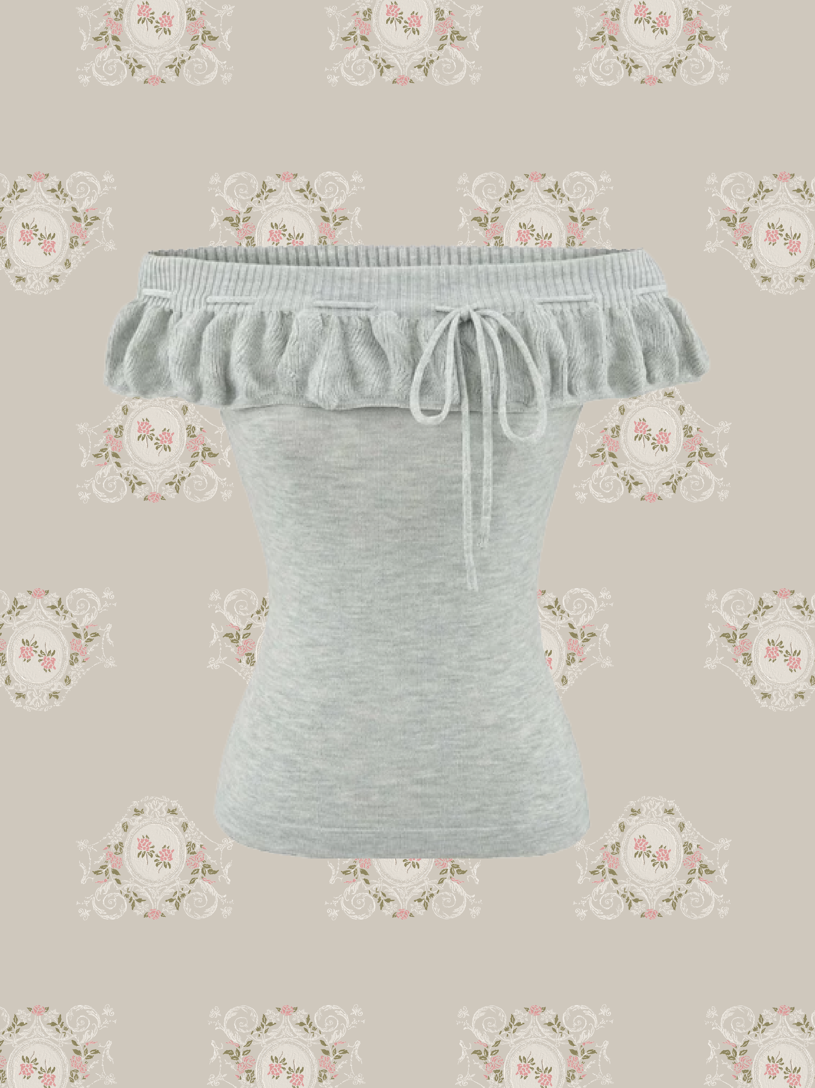 Ballet Ruffle Off-Shoulder Top/バレエラッフルオフショルダートップス