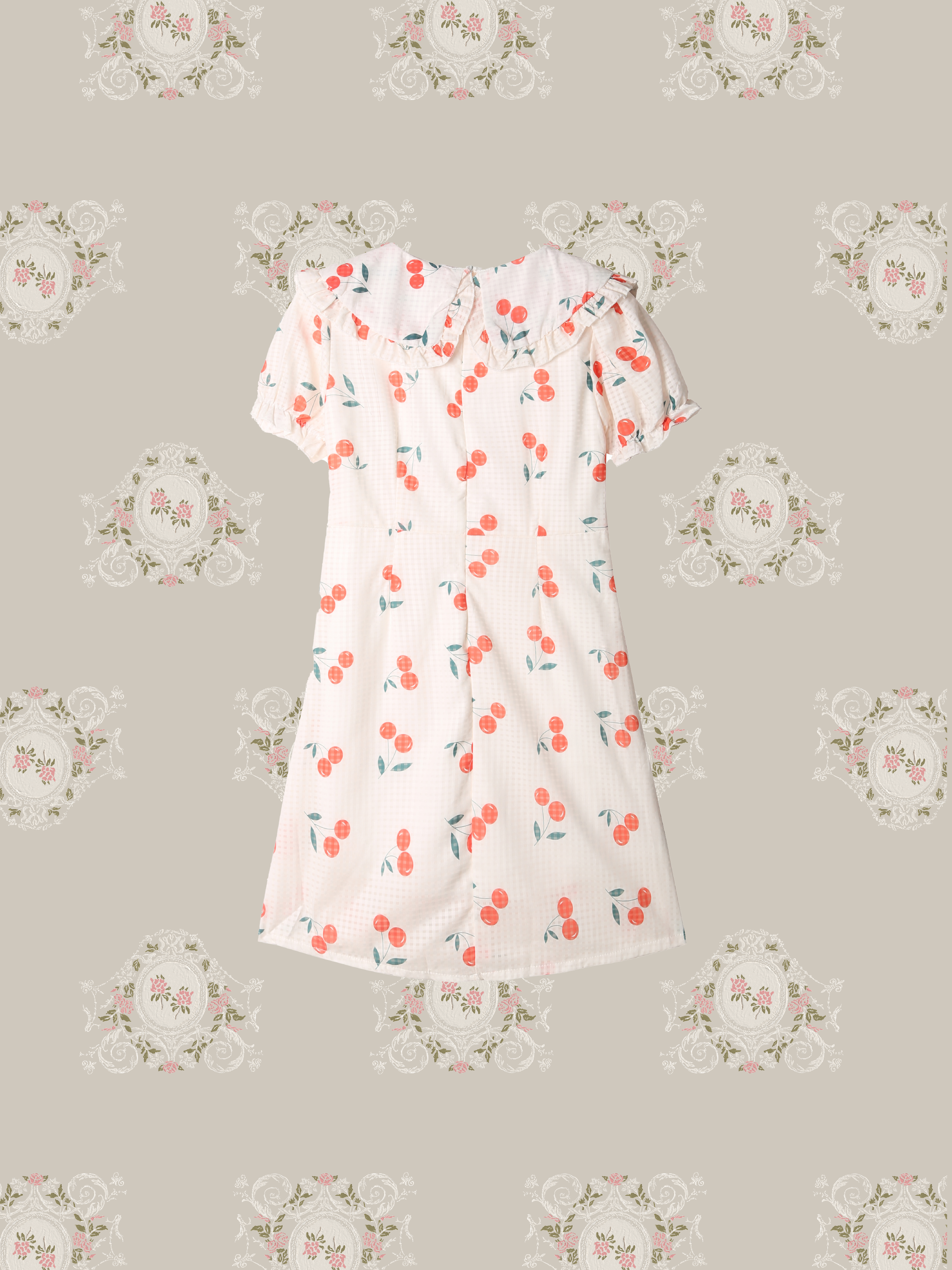 Frill Collar Cherry One Piece/フリルカラーチェリーワンピース