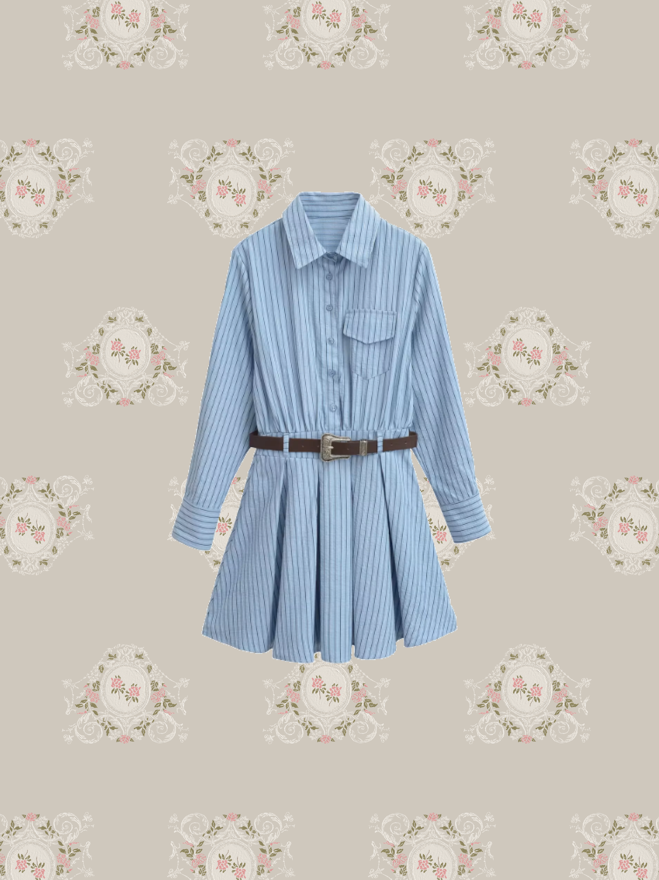 Preppy Shirts One Piece/プレッピーシャツワンピース