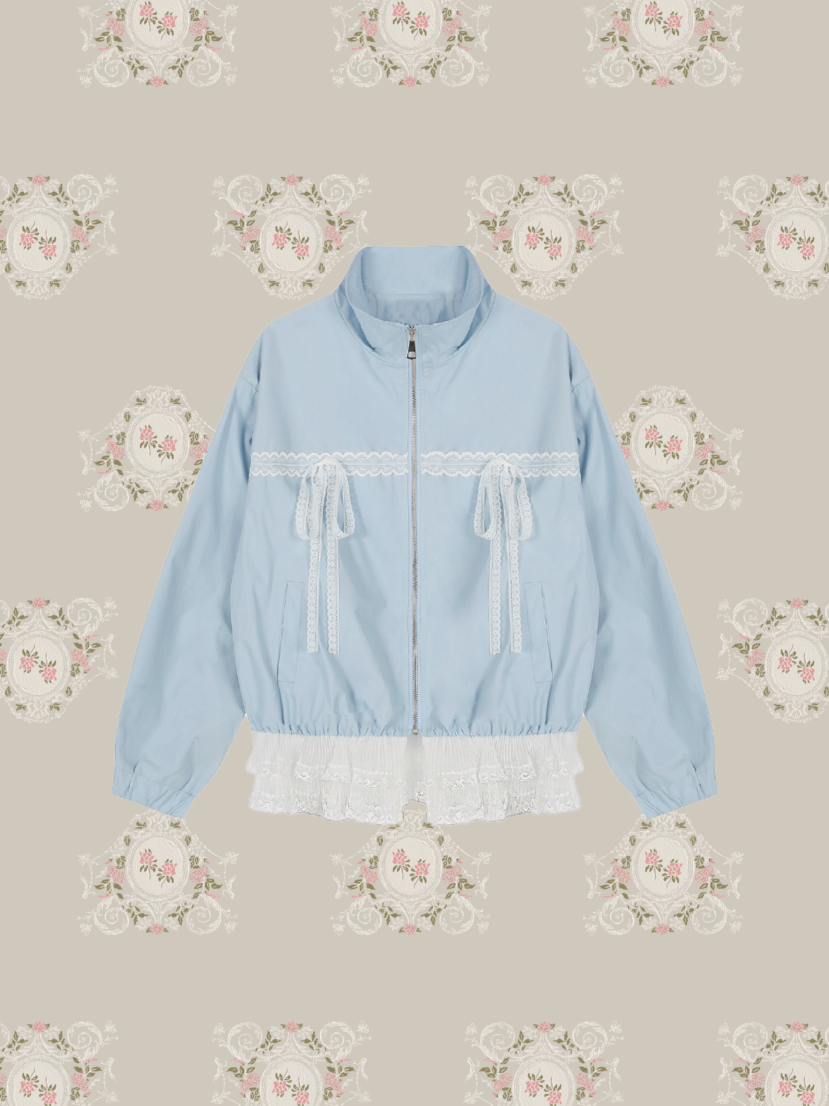 Lace Stitching Zip Jacket/レースステッチジップジャケット