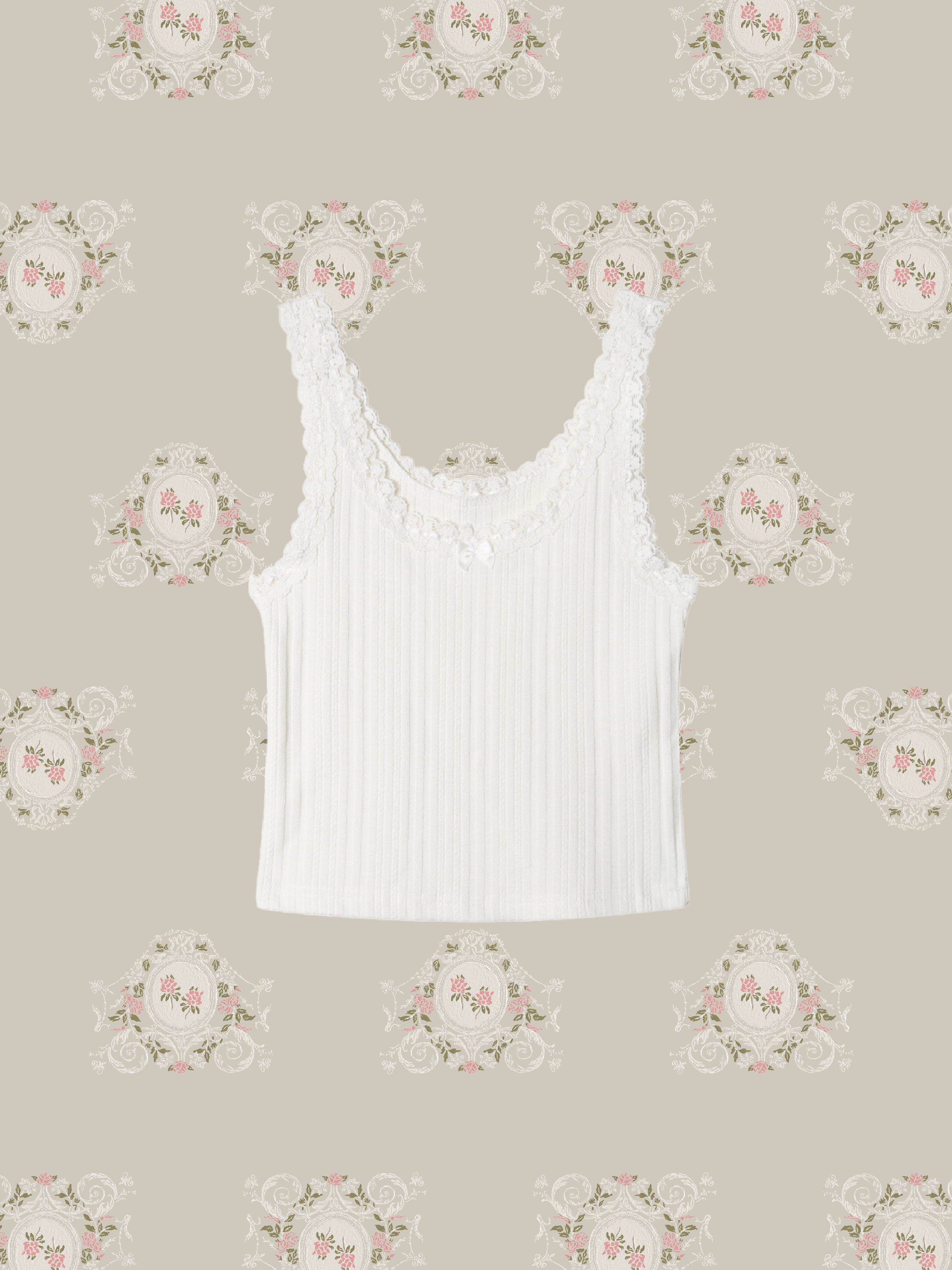 Mousseux Lace Trim Tank/ムスー レーストリム タンクトップ