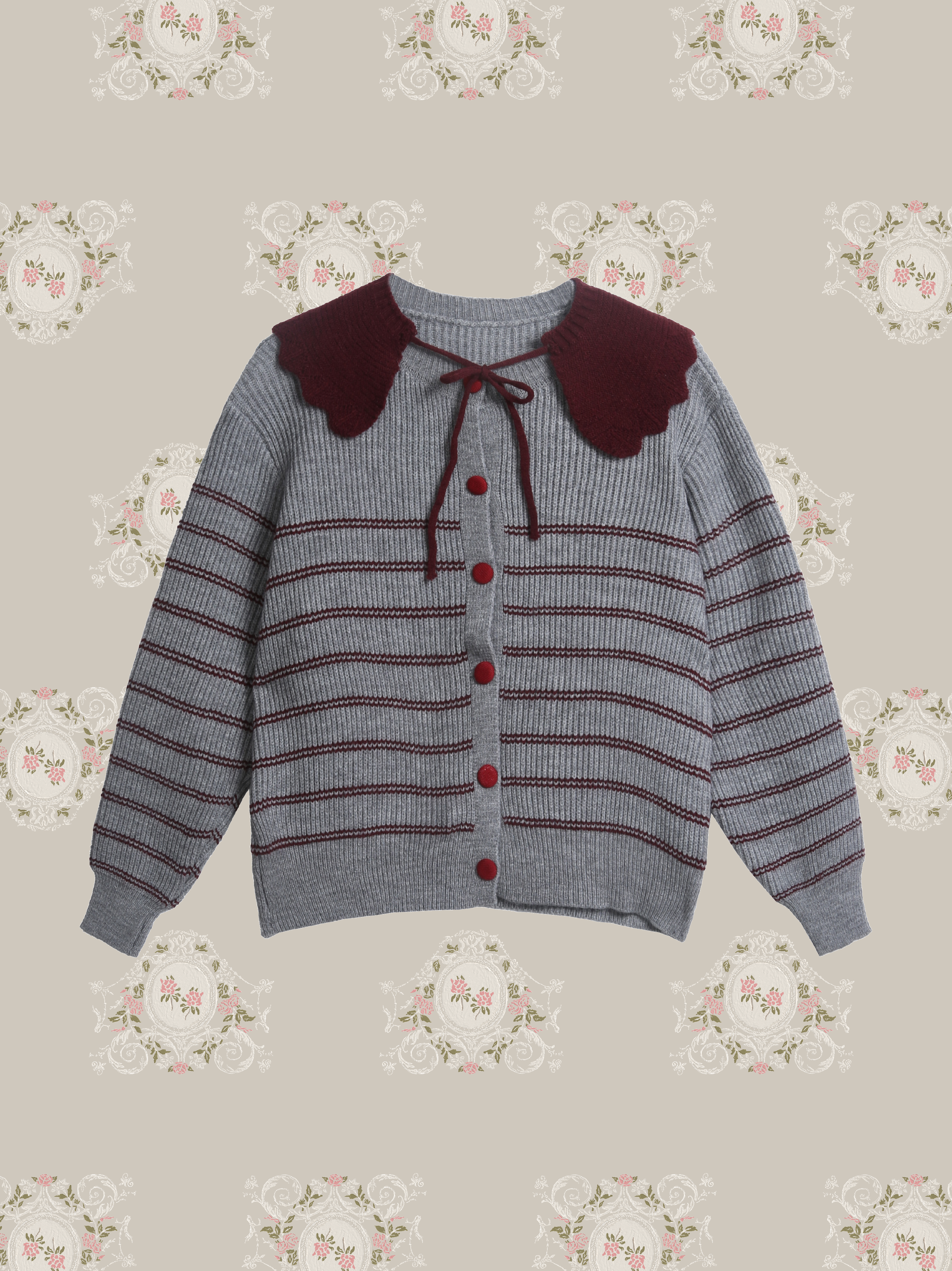 Sweet Moveable Stripe Cardigan ストライプカーディガン