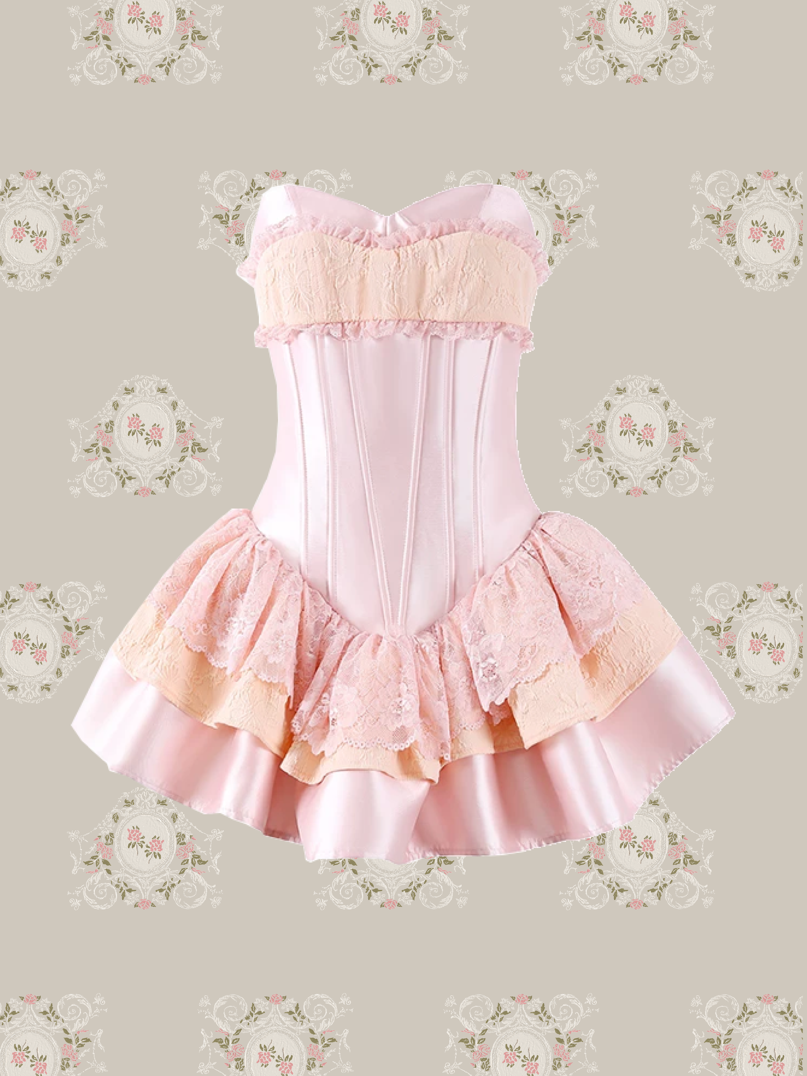 Rose Lace-Up Princess Dress/ローズレースアッププリンセスドレス
