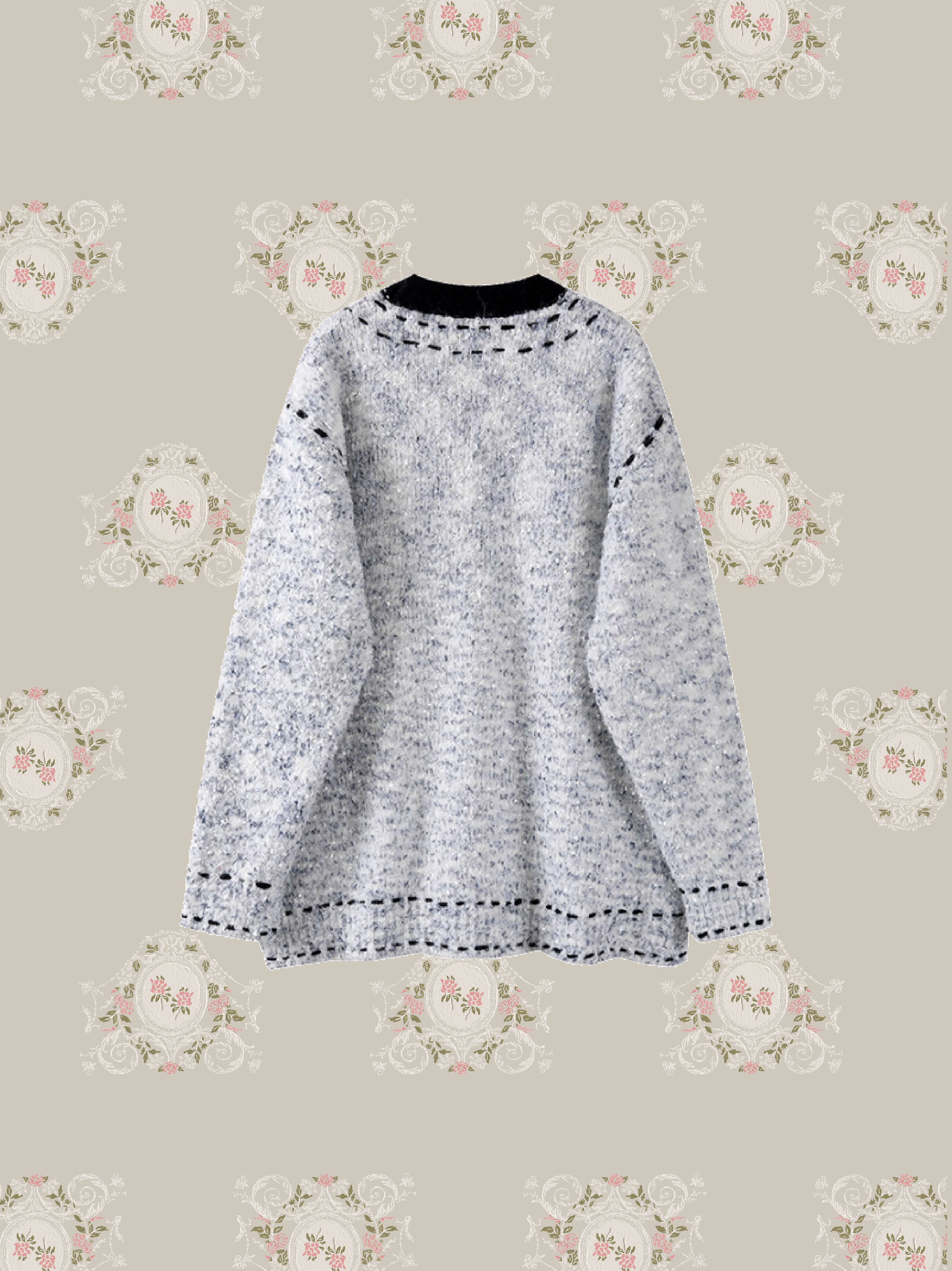 Fluffy Line Piping Cardigan/ふわふわラインパイピングカーディガン