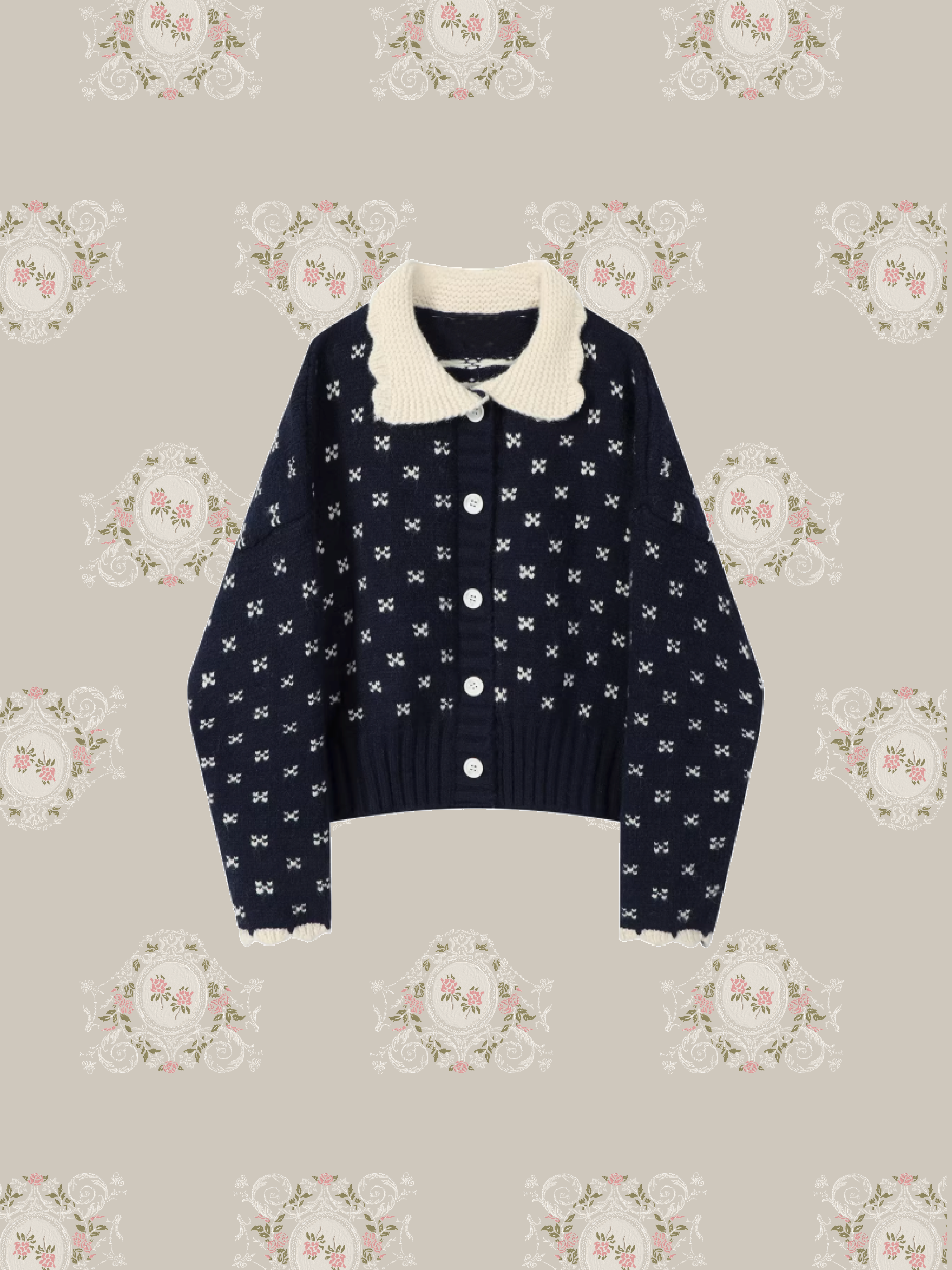 Sweet Jacquard Cardigan/スイートジャカードカーディガン