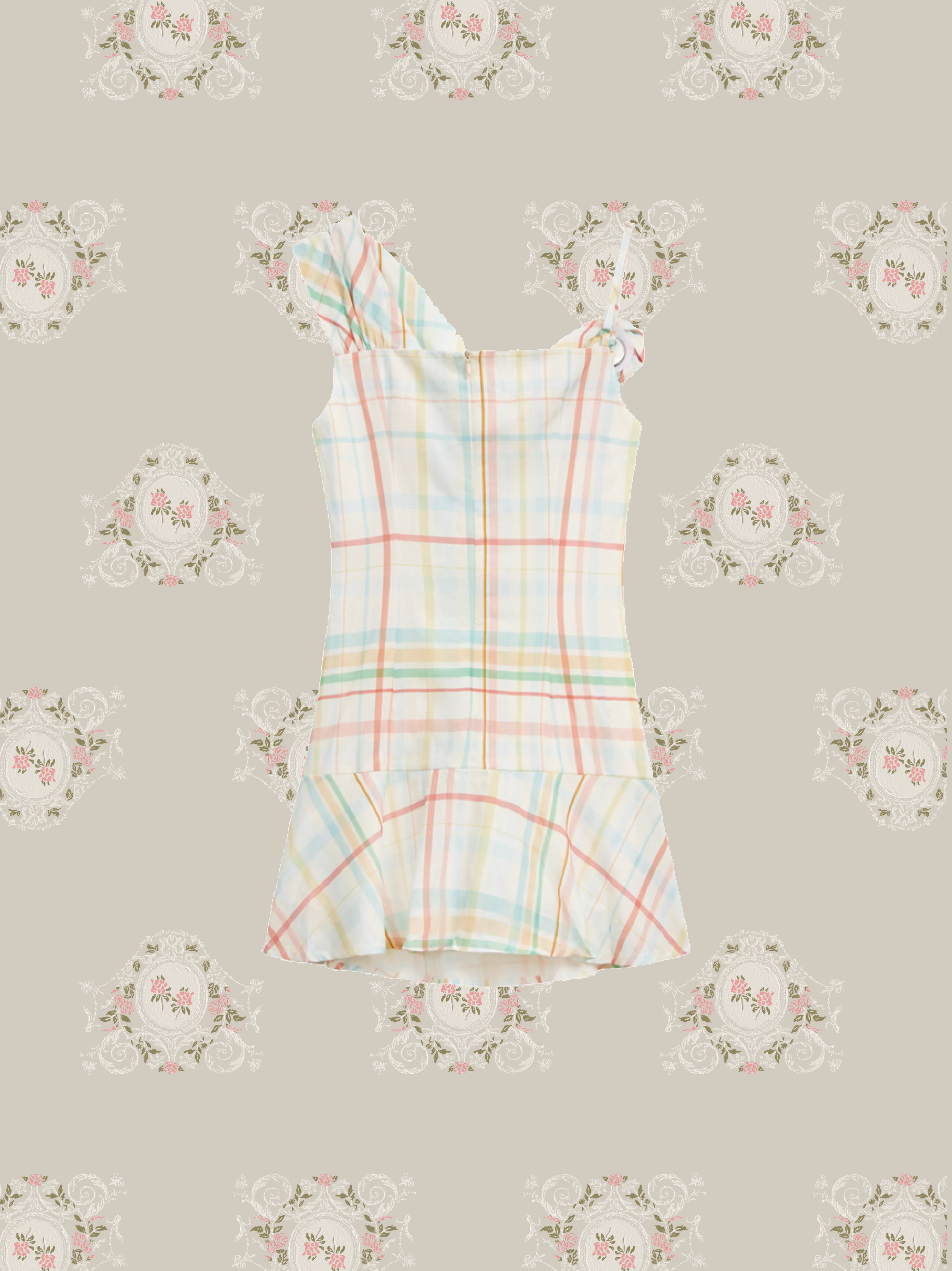 Pastel Color Plaid One Piece/パステルカラーチェックワンピース